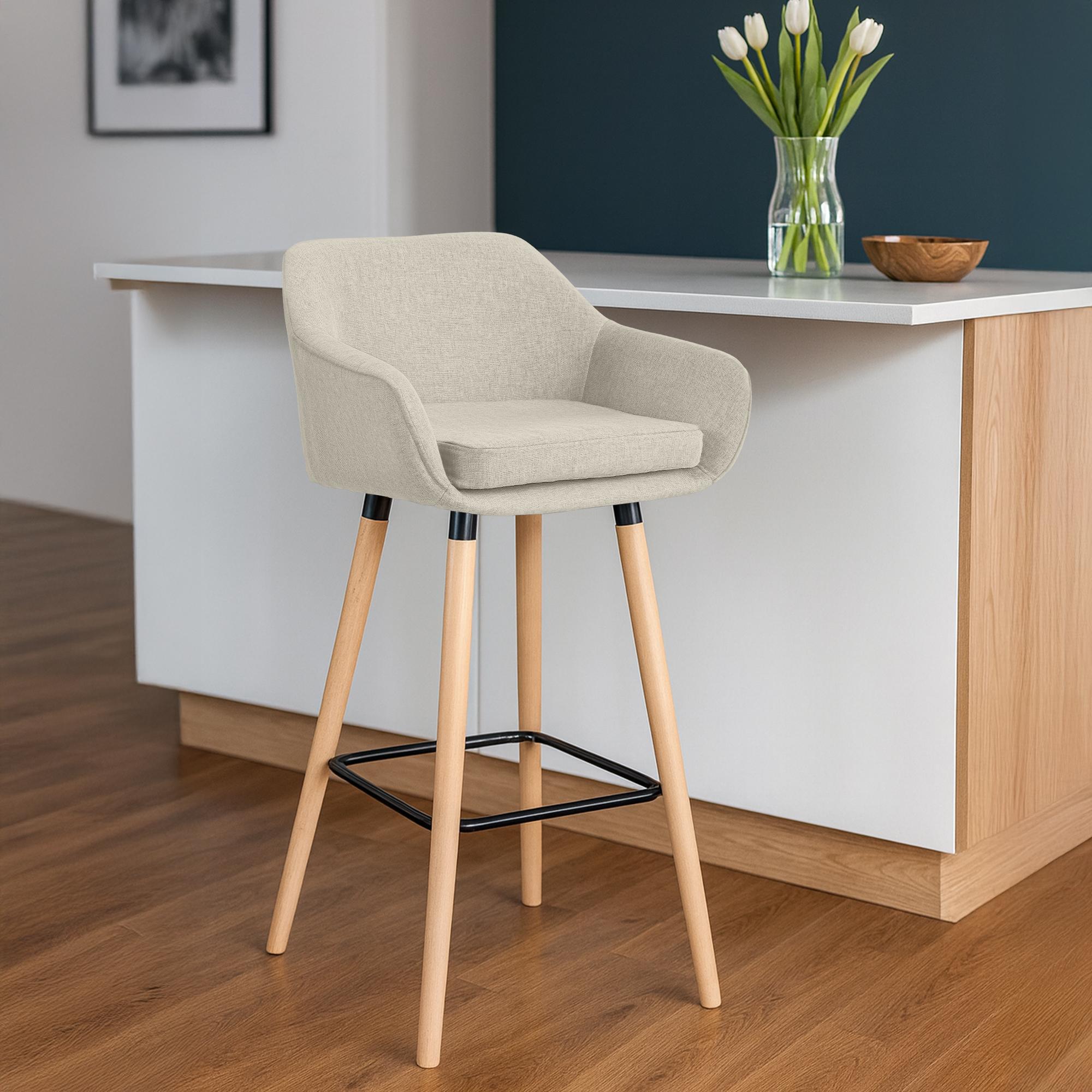 Lot de 2 tabourets de bar Grant en tissu