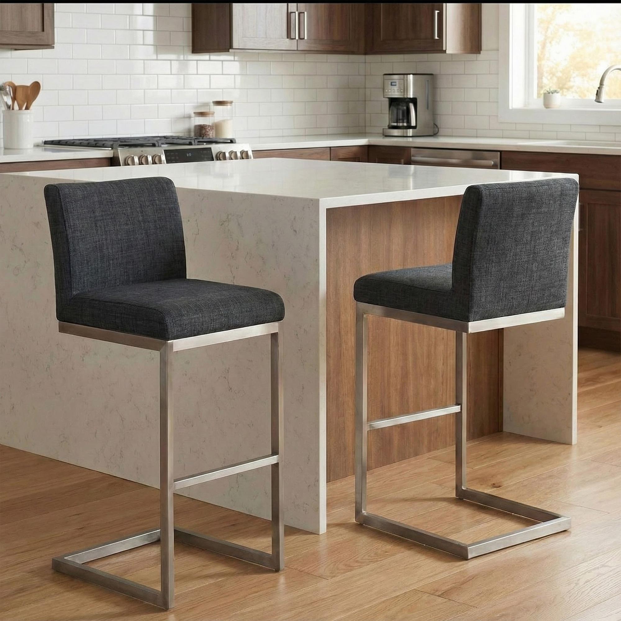 Tabouret de bar Paros revêtement en tissu