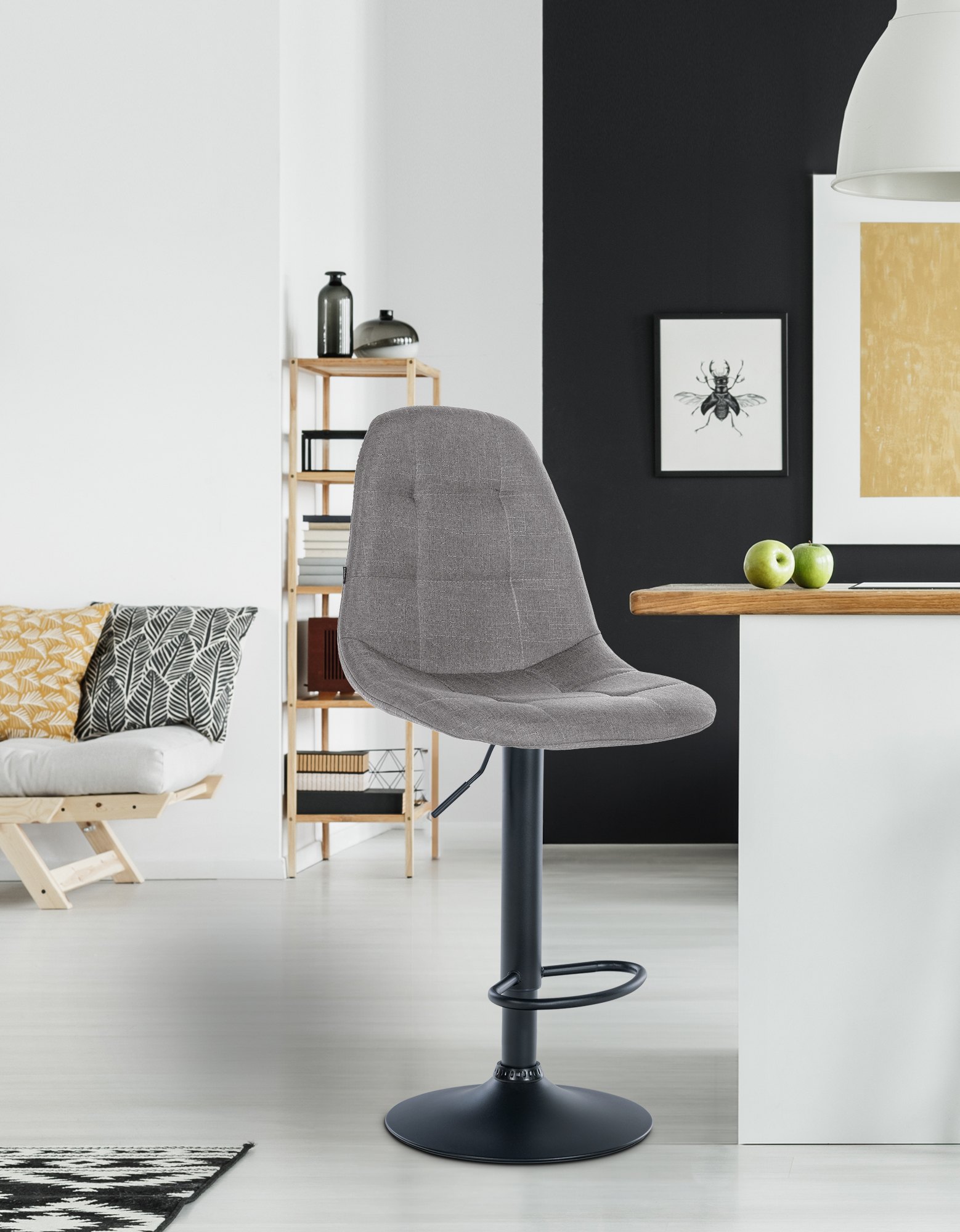 Tabouret de bar Elmore Tissu