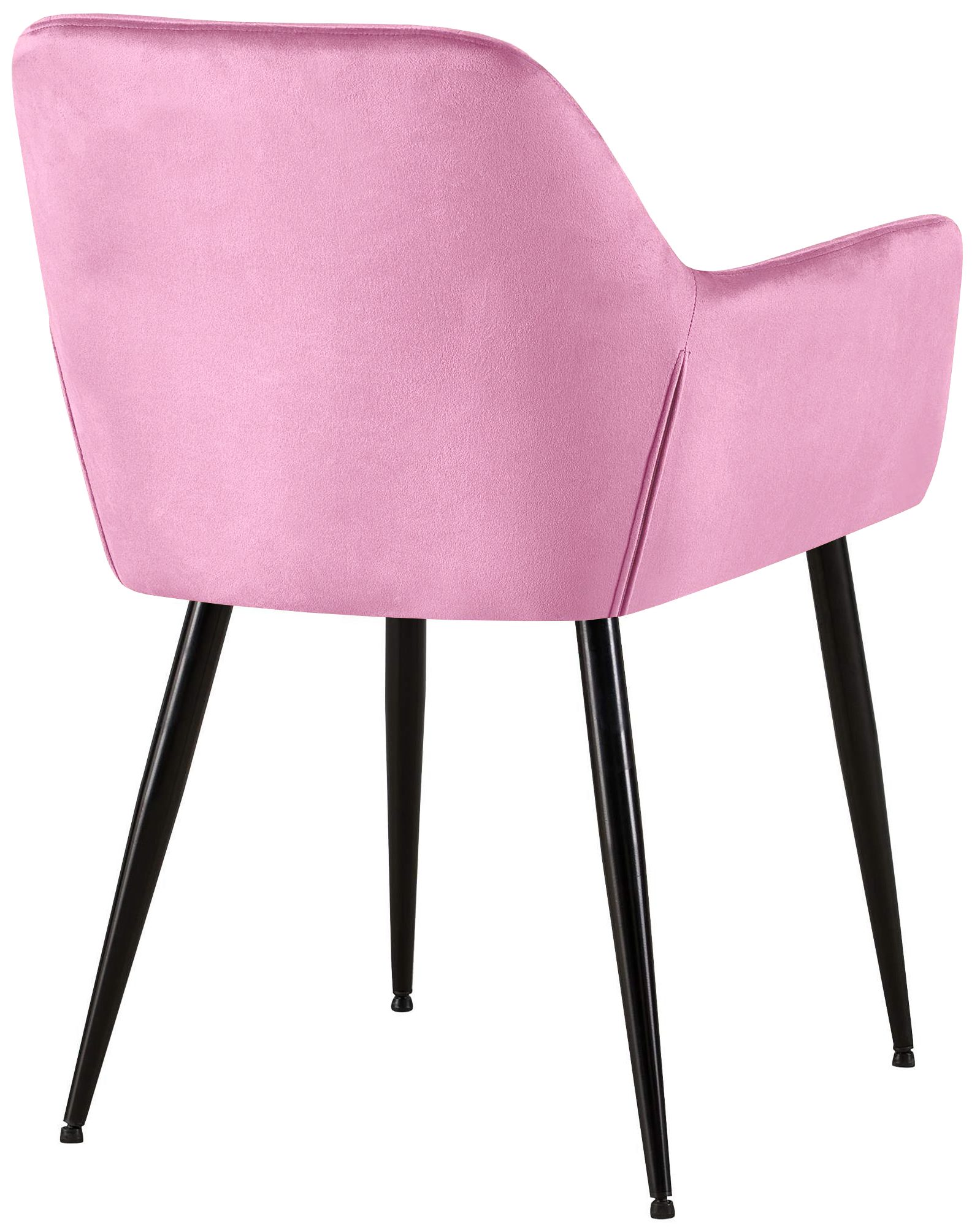 Chaise de salle à manger Emia en Velours avec Piètement en Métal noir