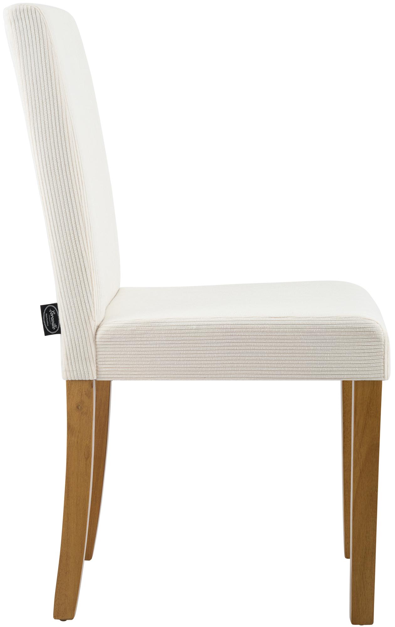 Chaise de salle à manger Ina velours côtelé