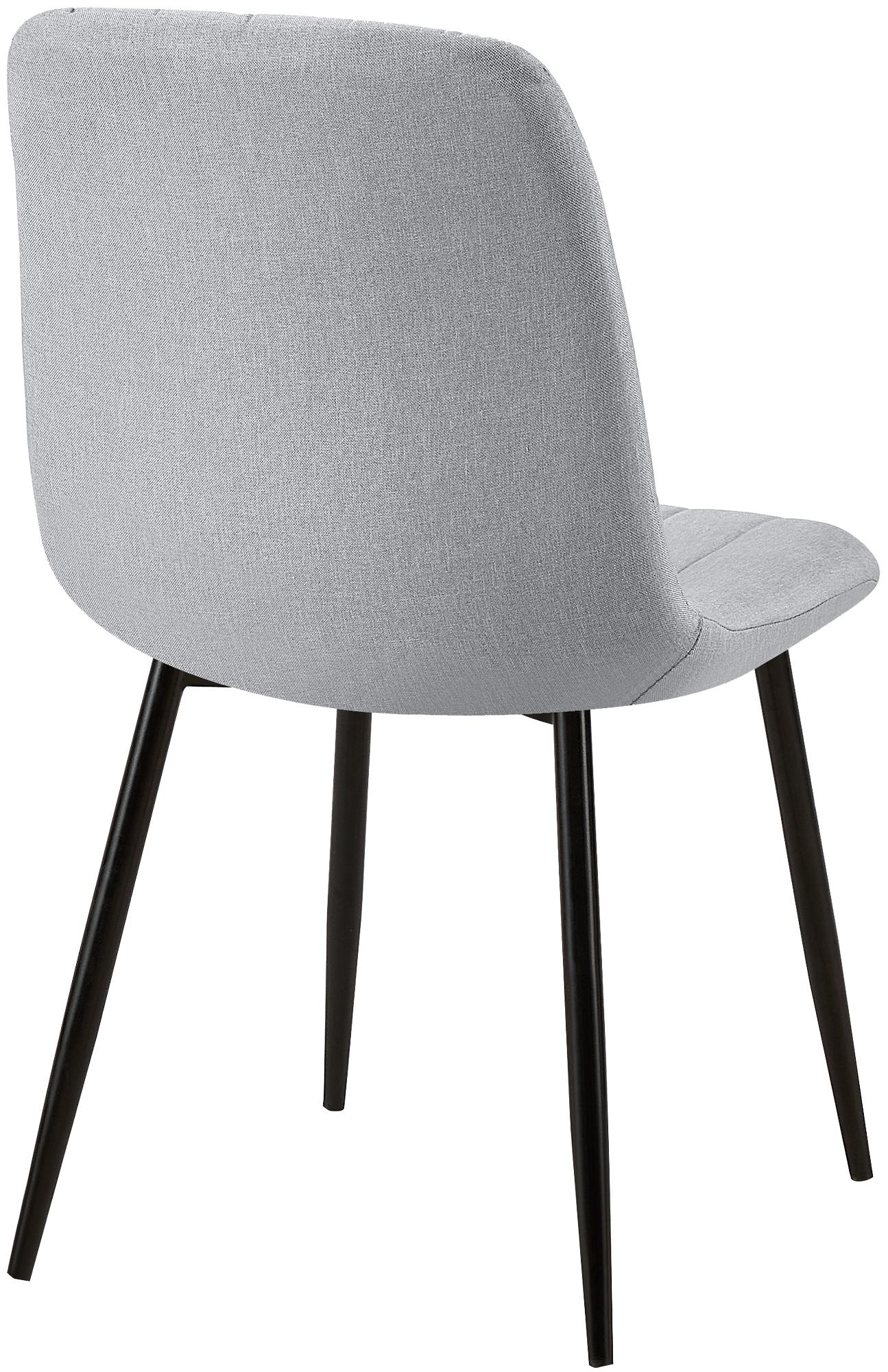 Lot de 4 Chaises de salle à manger Dijon avec Piètement en métal noir