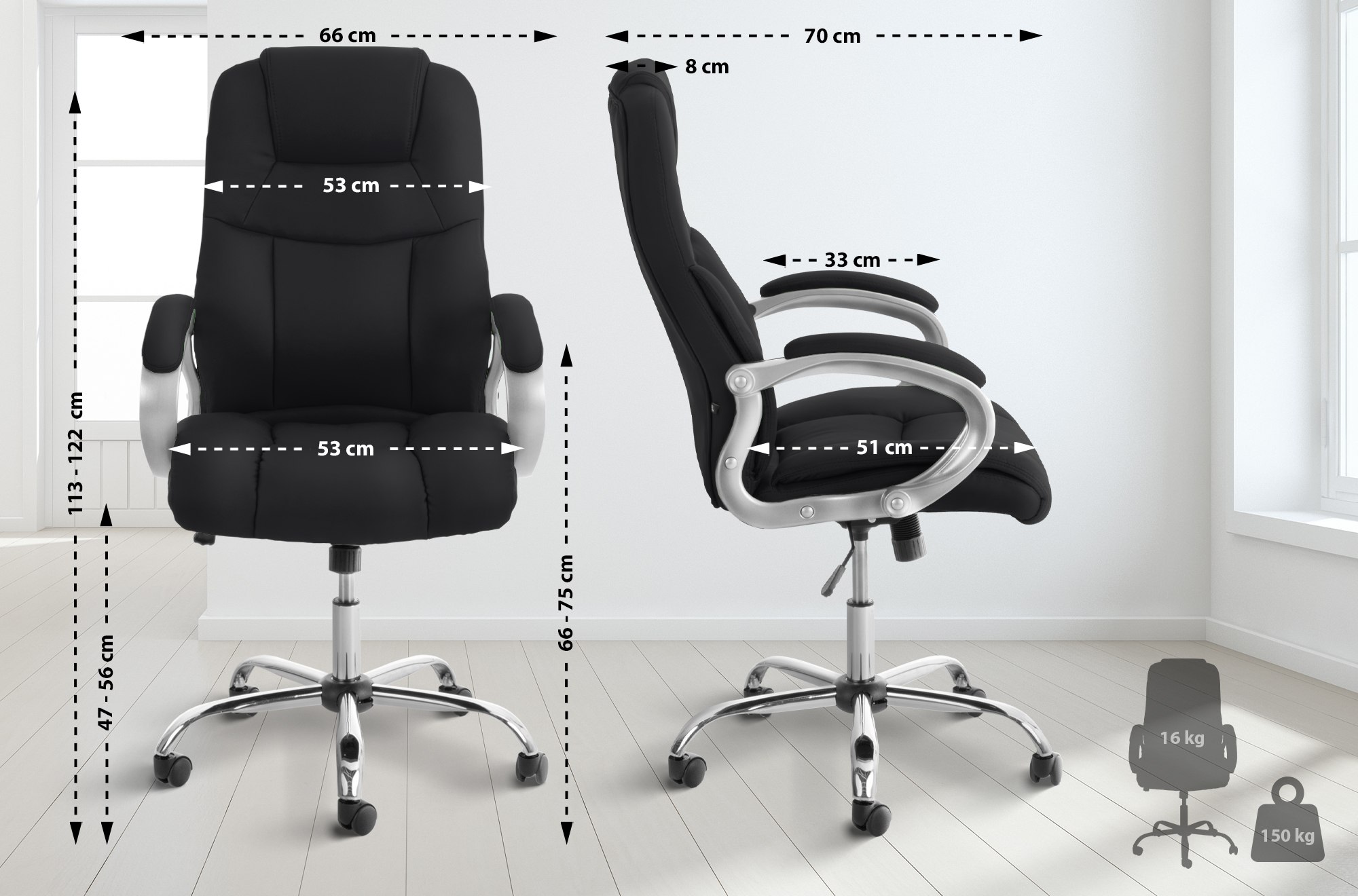 Fauteuil de bureau BIG APOLL similicuir