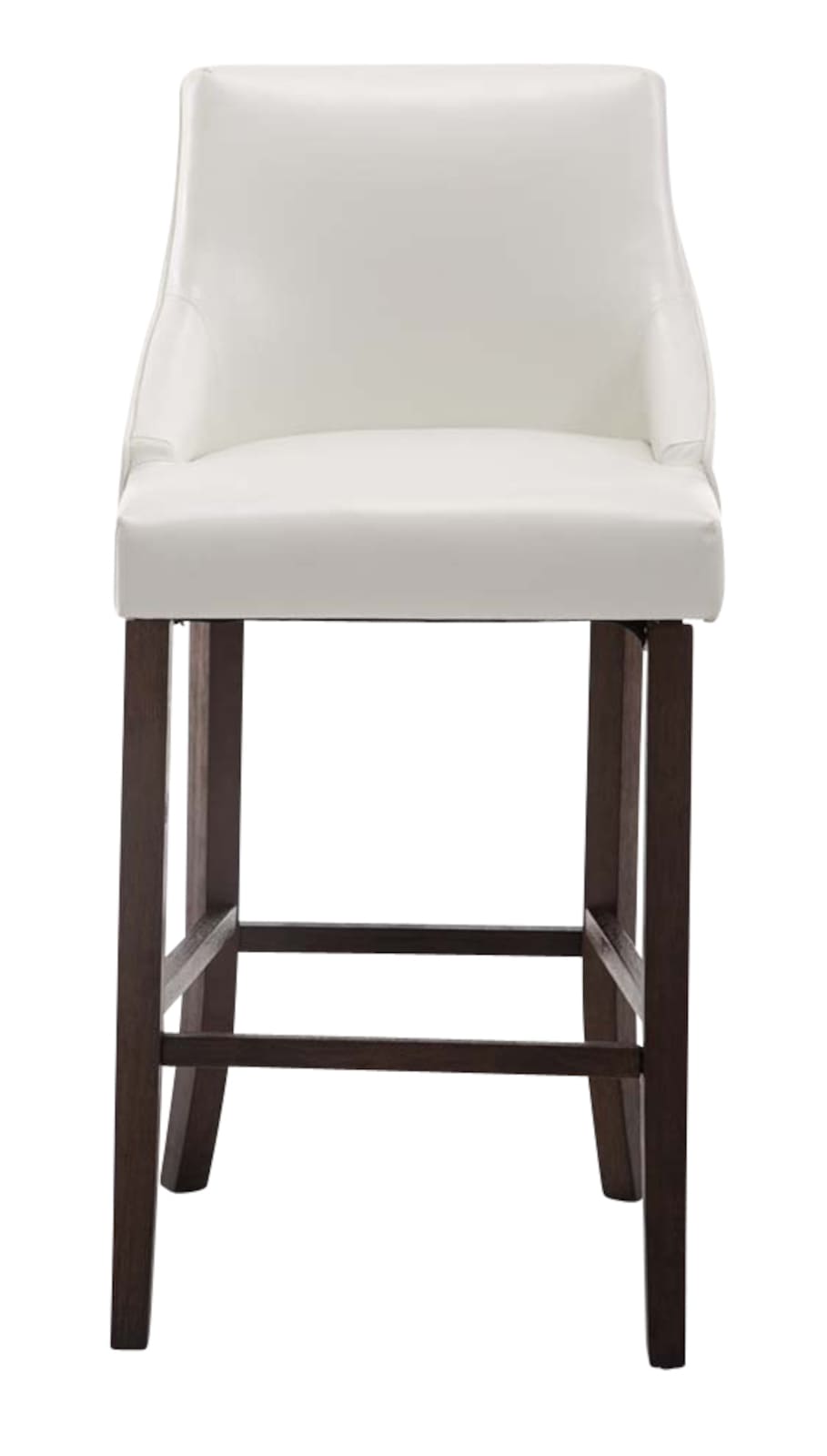 Lot de 2 Tabourets de bar Innsbruck en similicuir et Pieds en Bois