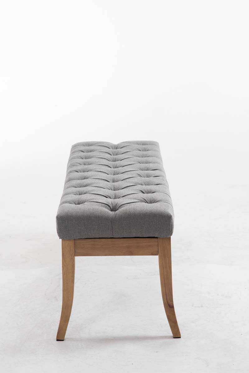 Banc Ramses tissu pieds antique clair