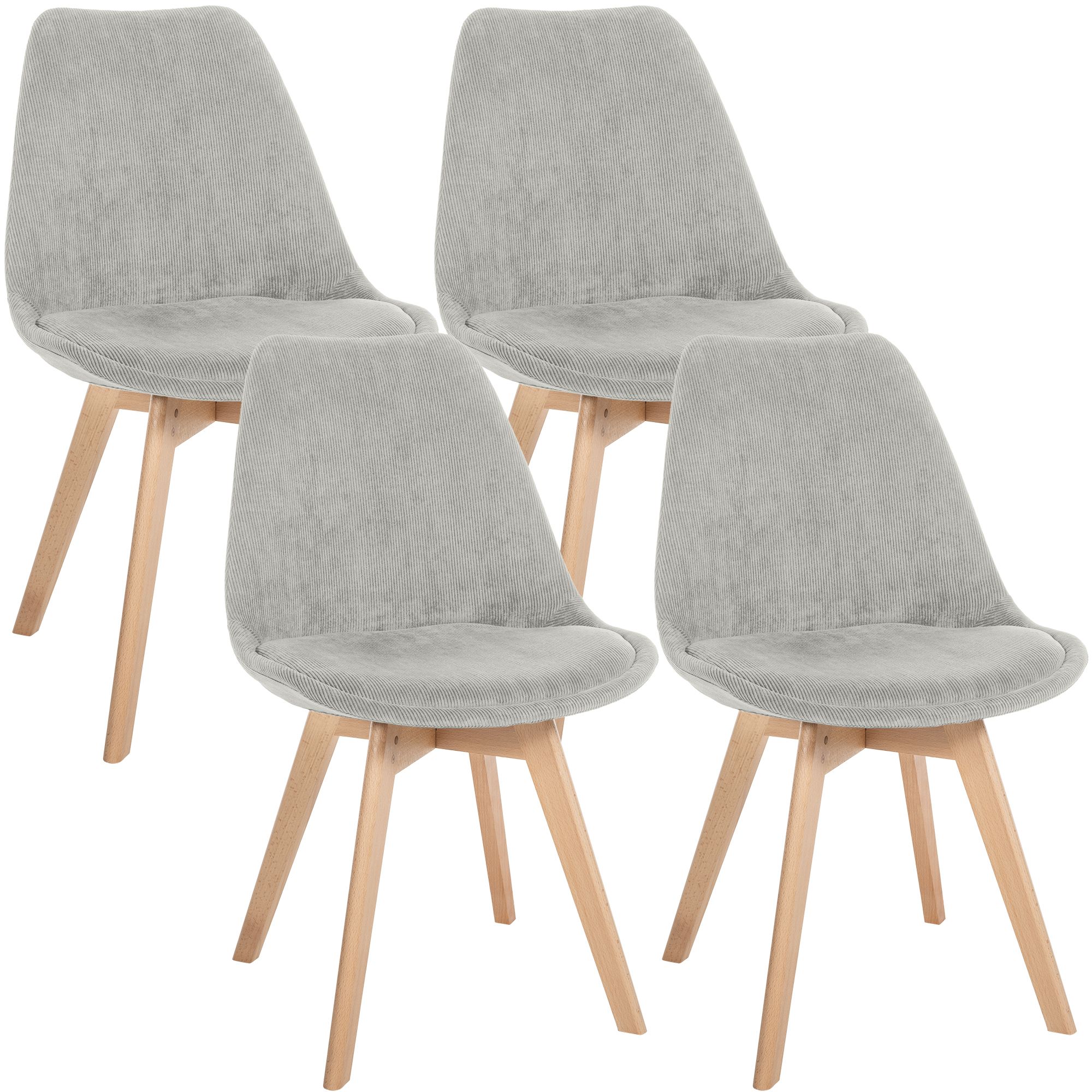 Lot de 4 chaises de salle a manger Linares