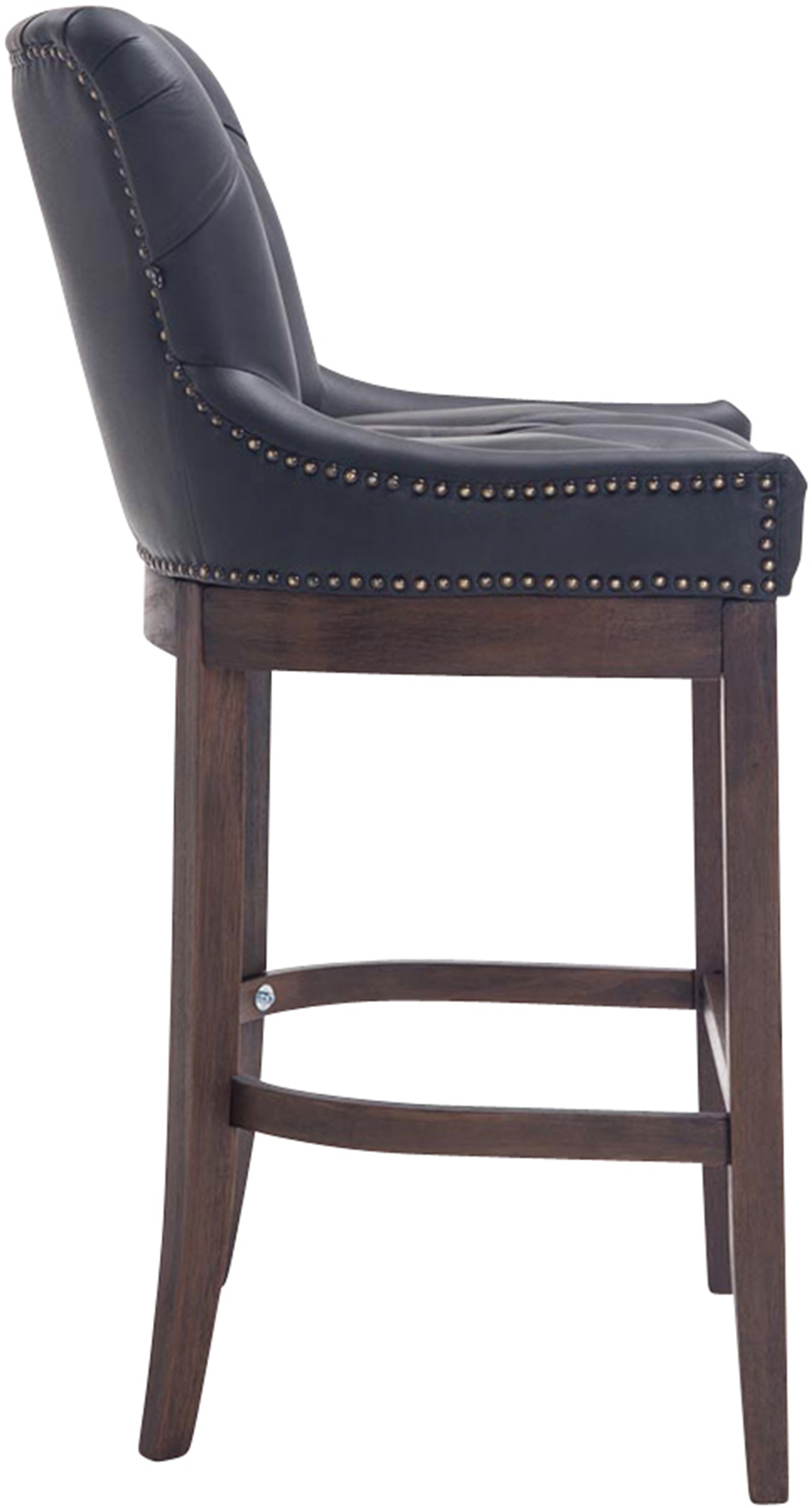 Tabouret de bar Lakewood antique-foncé cuir véritable