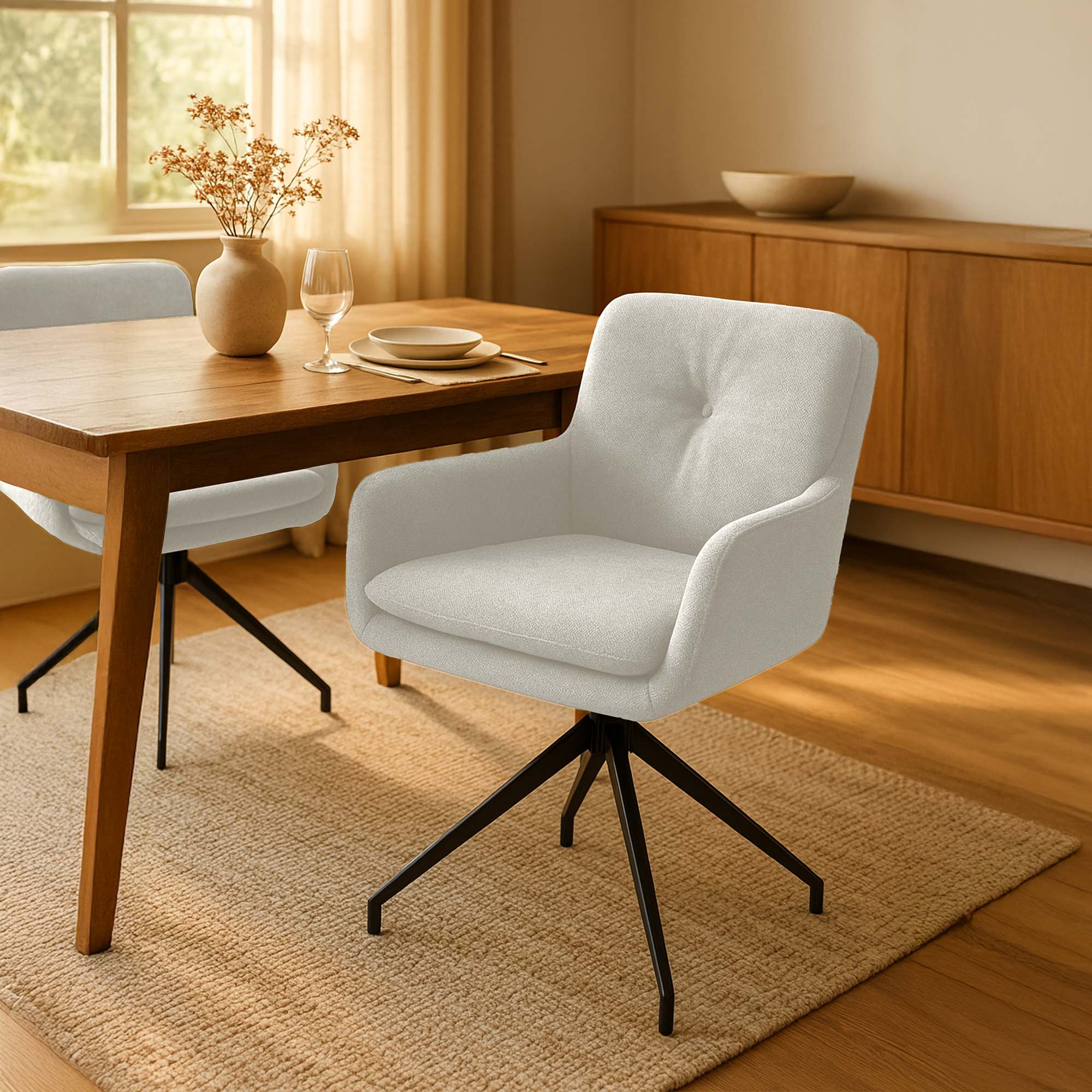 Chaise de salle à manger Pickett en tissu