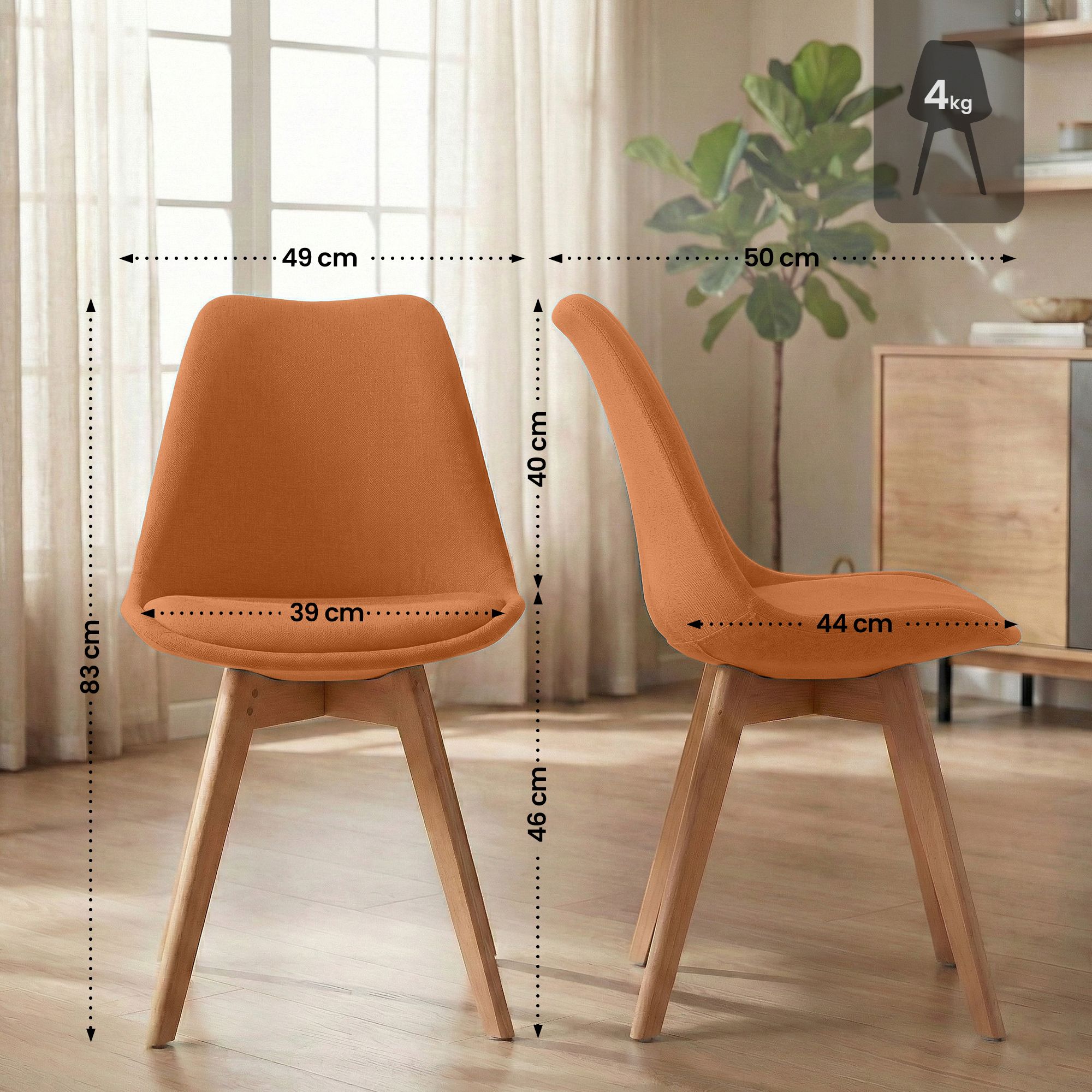 Chaise de salle à manger Linares : design élégant et confortable pour vos repas en famille ou entre amis