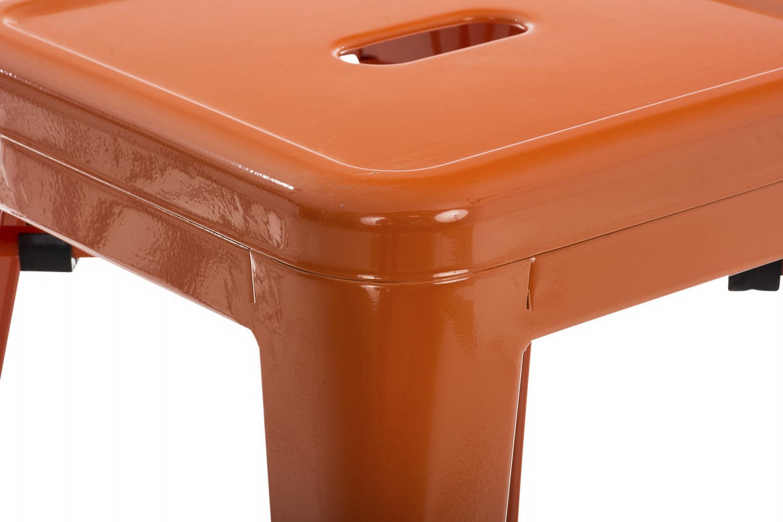 Lot de 4 tabourets bas au style industriel Armin en métal