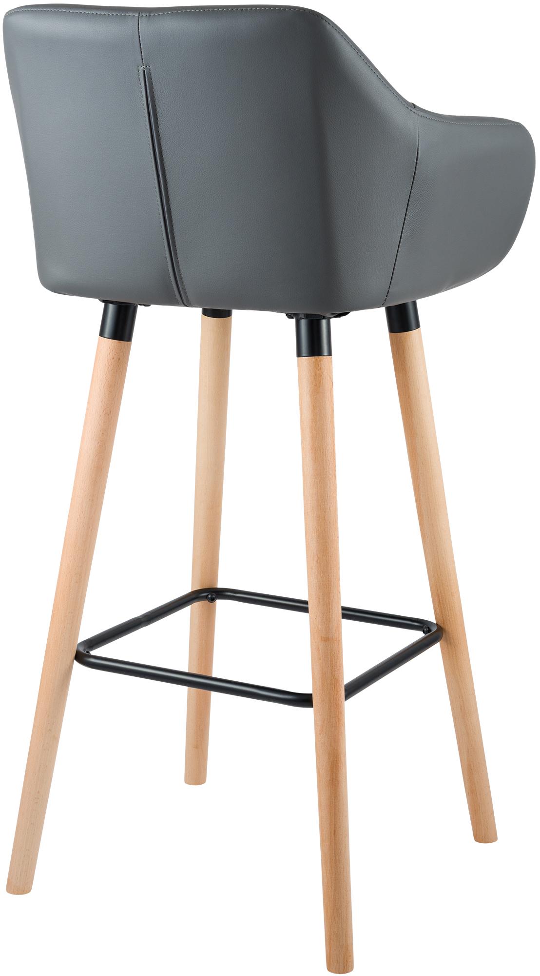 Ensemble de 2 tabourets de bar Grant en simili cuir