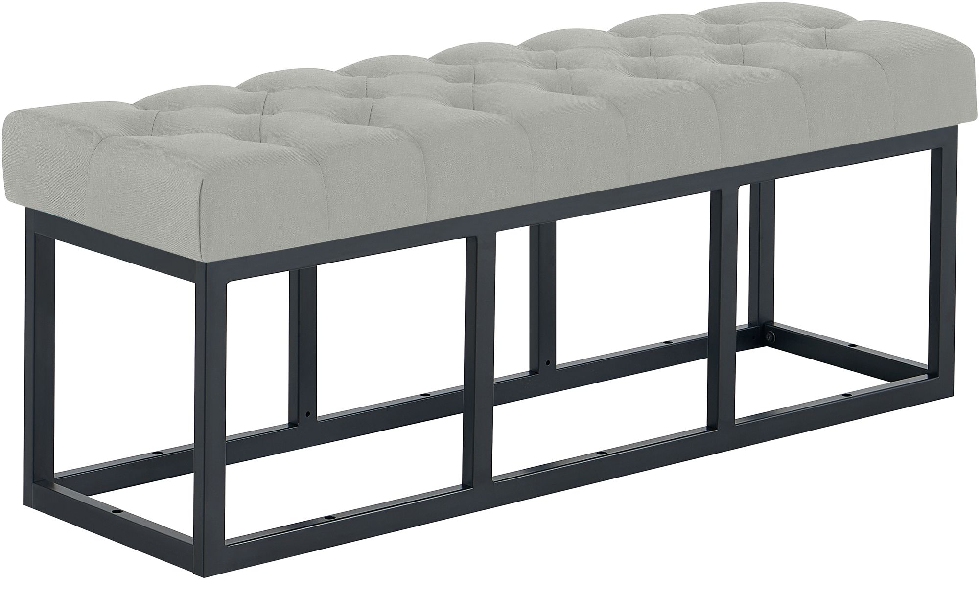 Banc Amun en tissu avec structure noire