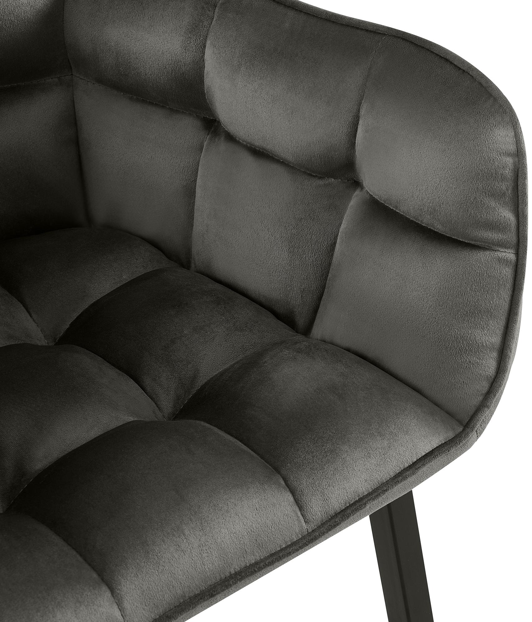 Chaise de salle à manger Tirana velours