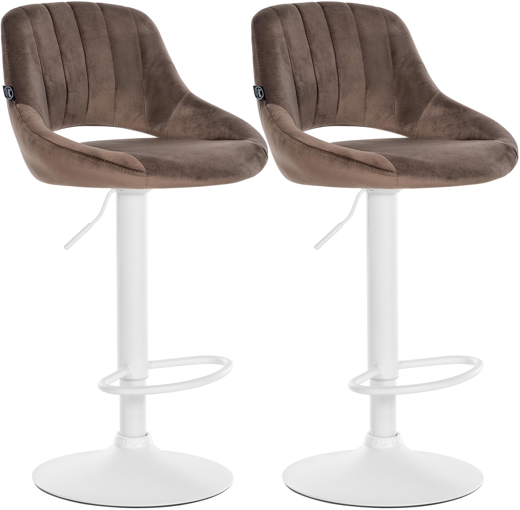 Lot de 2 tabourets de bar Milet en velours