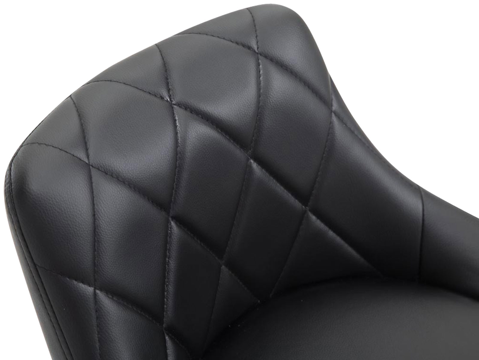 Tabouret de bar Lazio en similicuir avec pied en métal