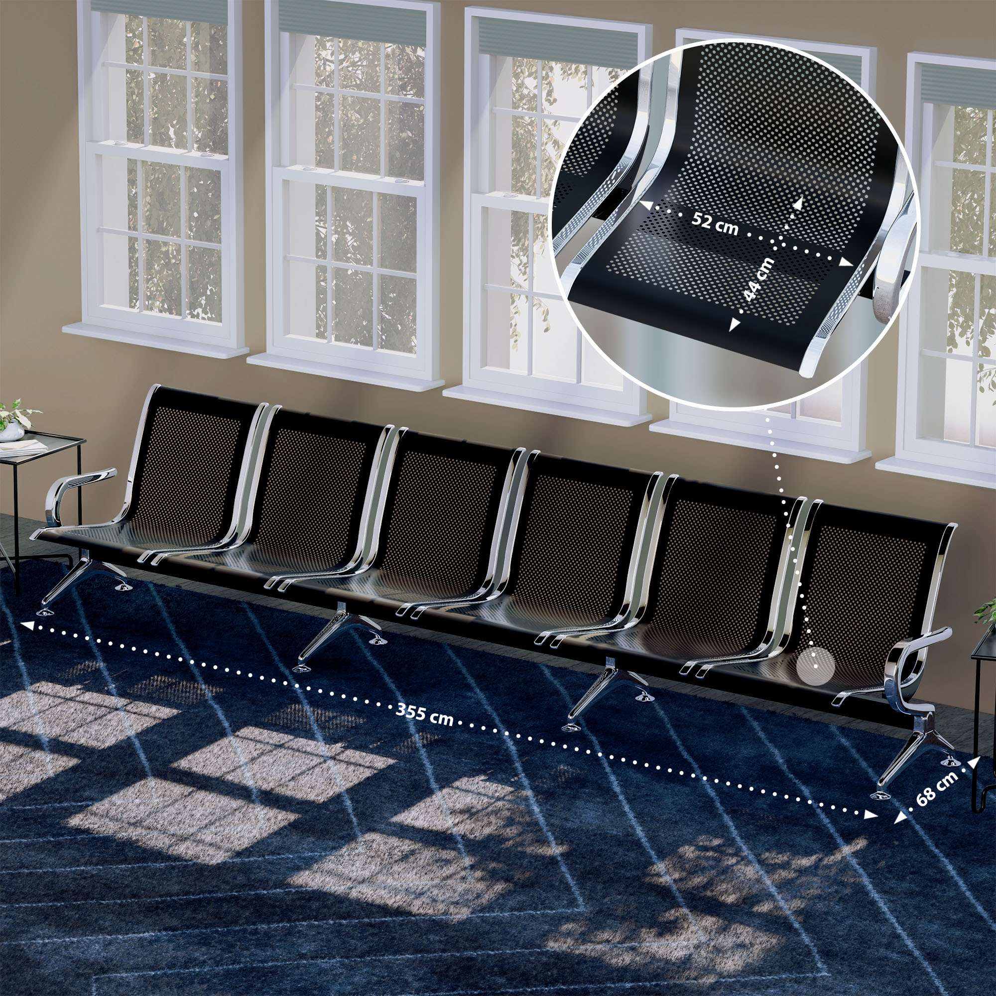 Banc d'attente 6 places Airport