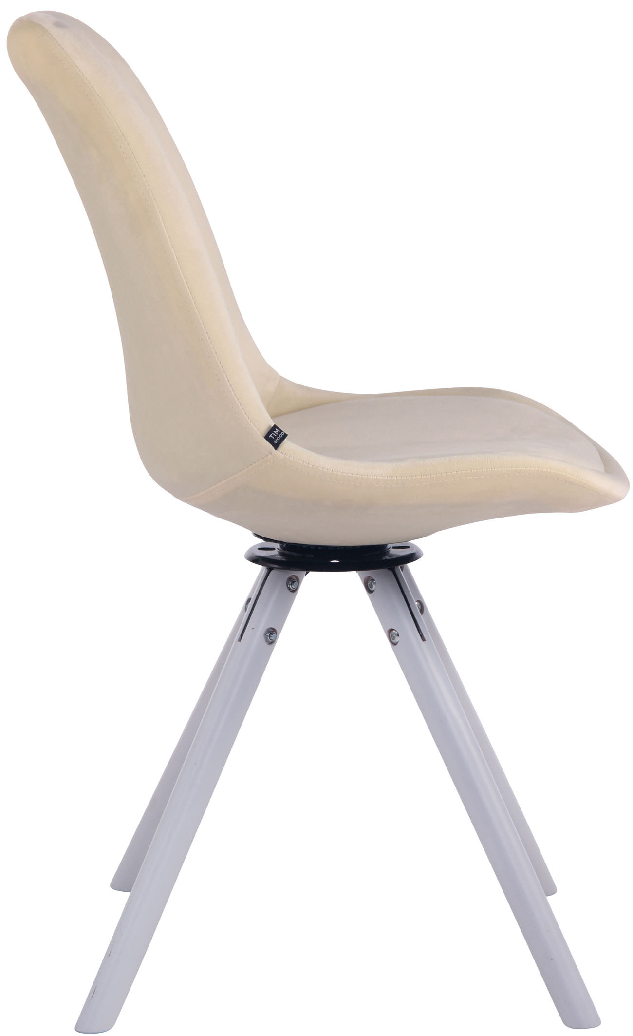 Chaise de salle à manger Troyes Pivotant en velours avec piétement rond