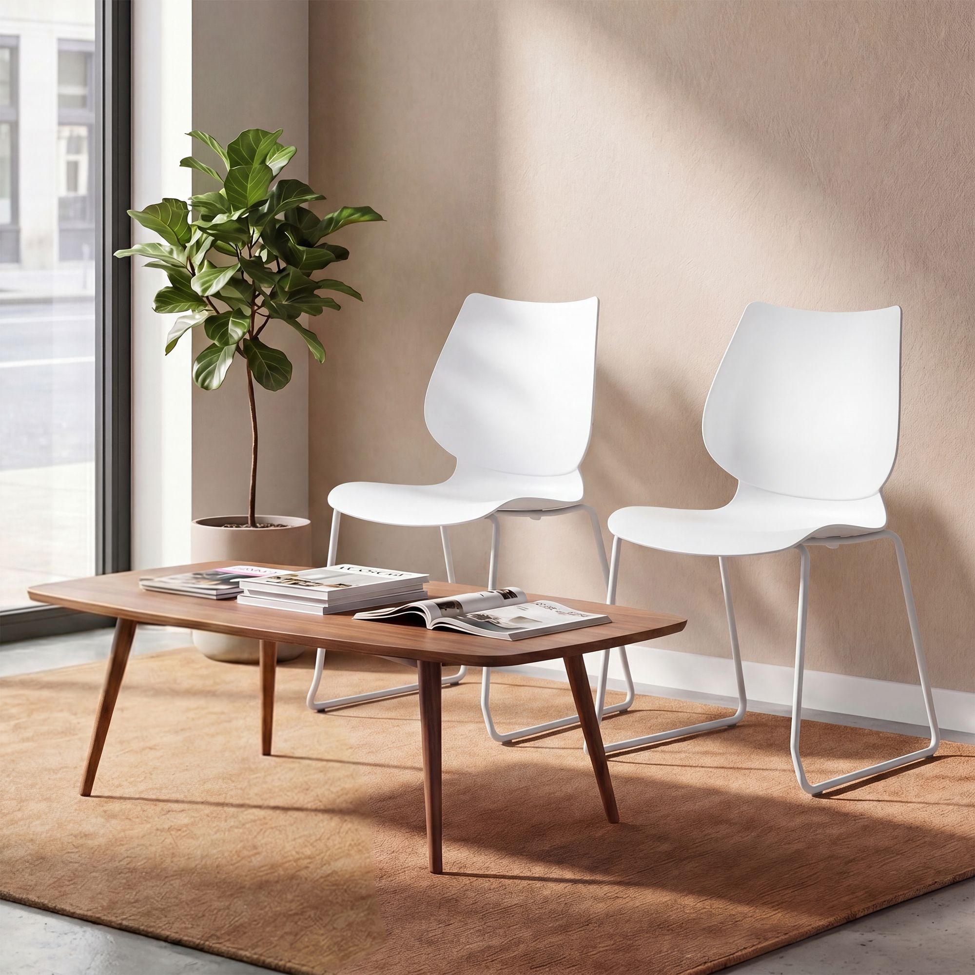 Lot de 2 chaises empilables Houma