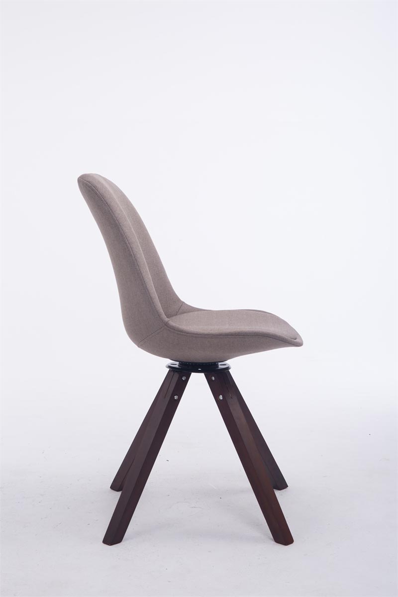 Chaise de salle à manger Troyes Pivotante en Tissu Piètement Carré