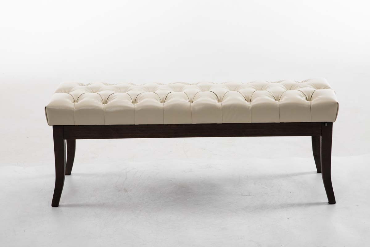 Banc Ramses similicuir antique sombre