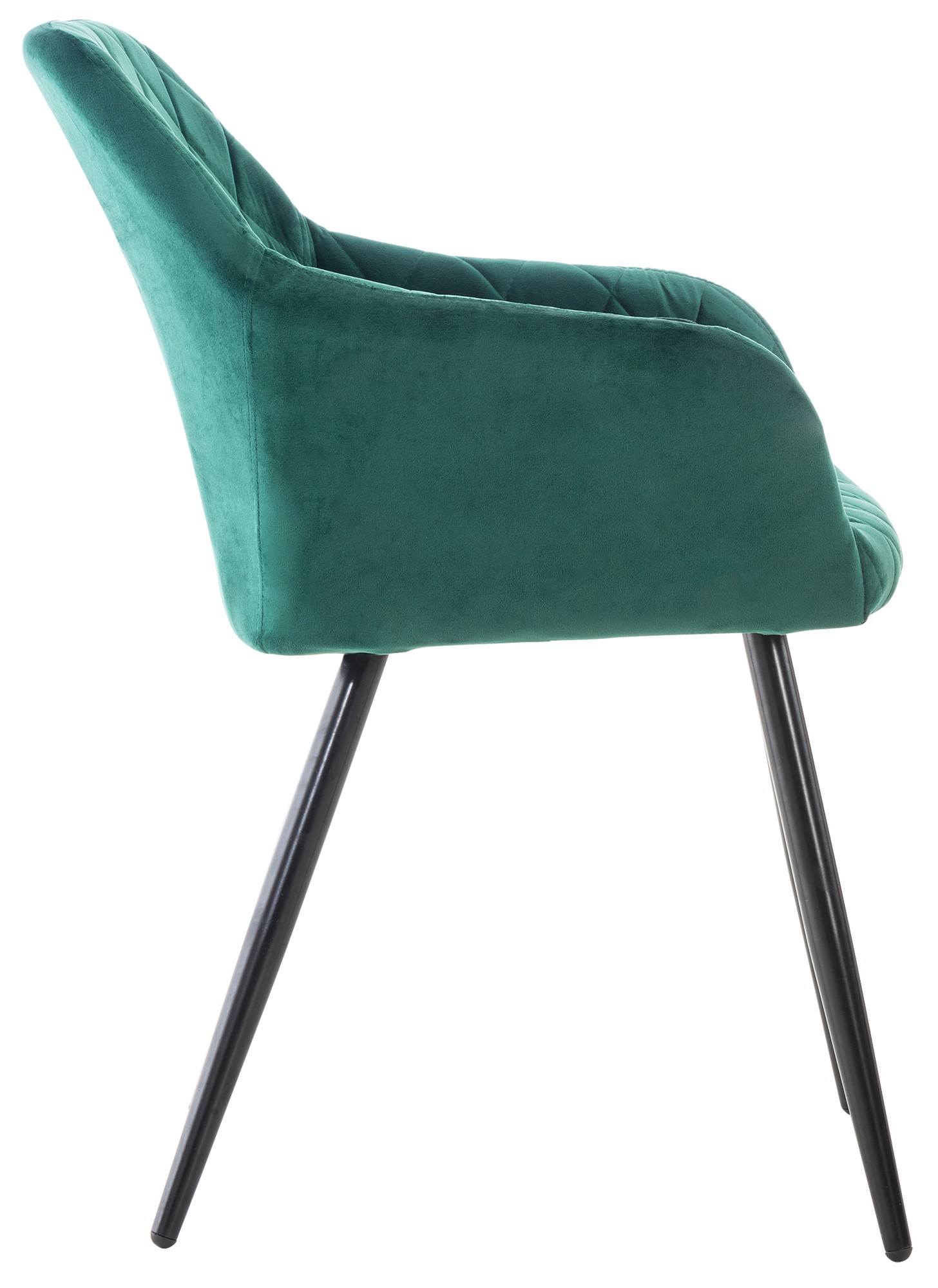 Lot de 4 chaises de salle à manger Shila avec Piètement en Métal noir