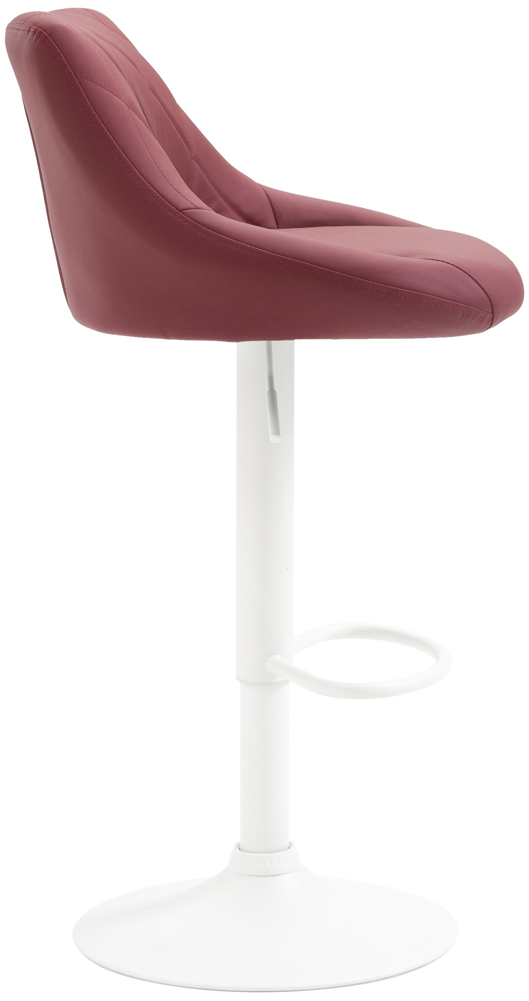 Tabouret de bar Lazio en similicuir avec pied en métal