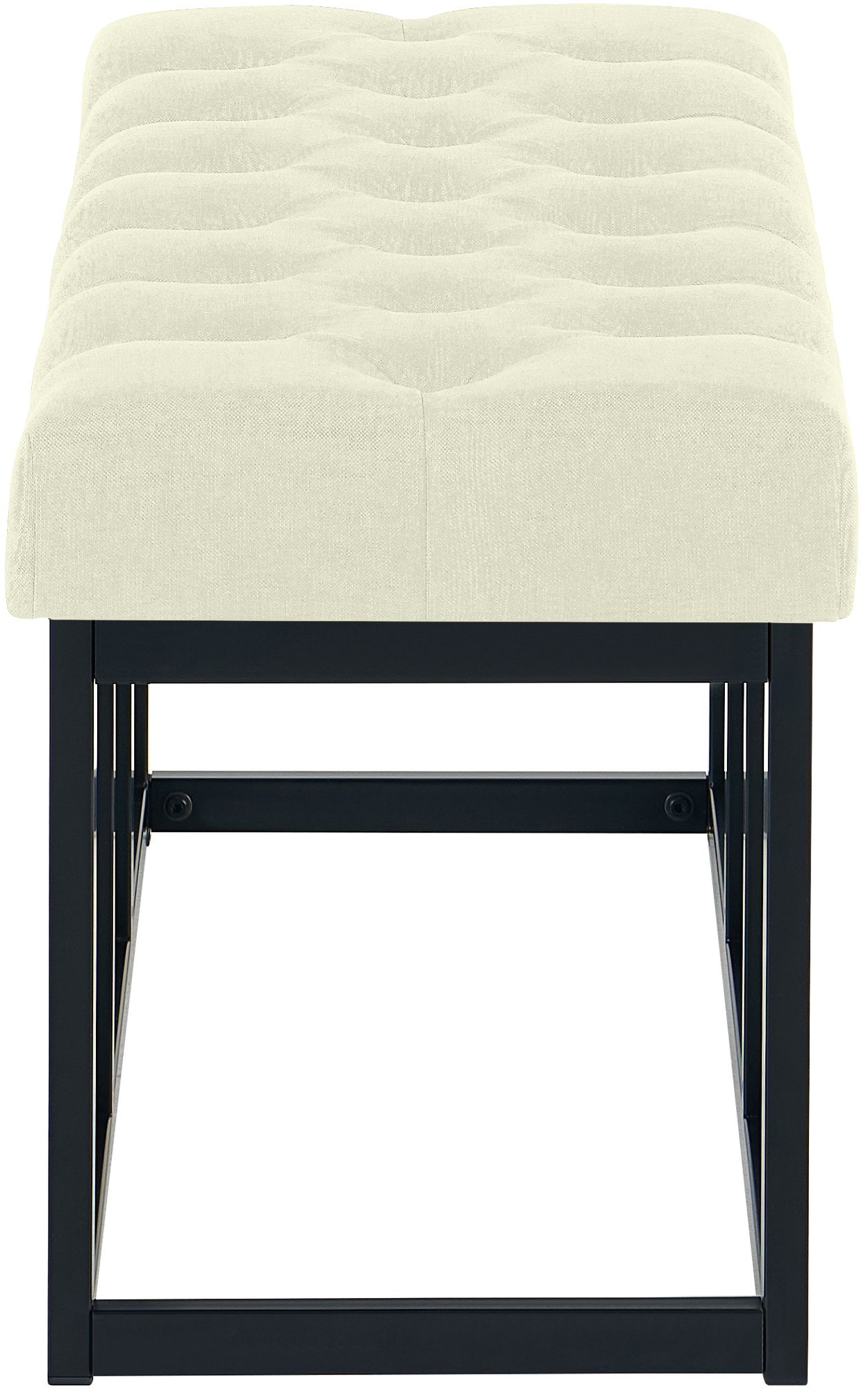Banc Amun en tissu avec structure noire