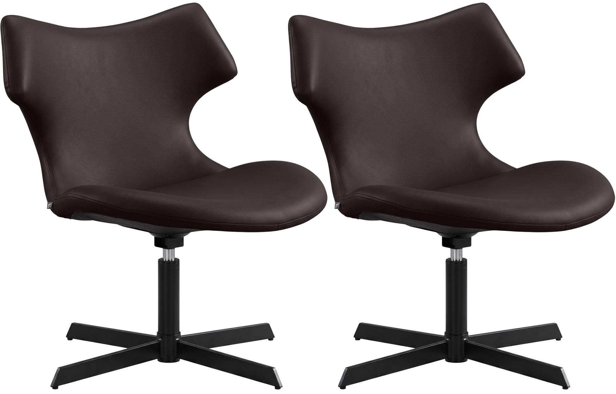 Lot de 2 fauteuils lounge Welland aspect cuir