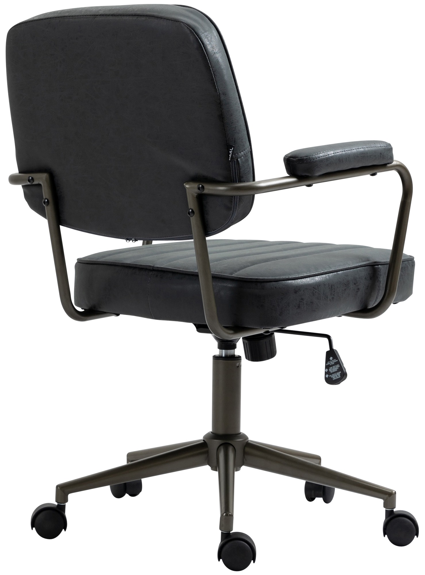Fauteuil de bureau Retro Natrona en Similicuir ajustable et pivotant