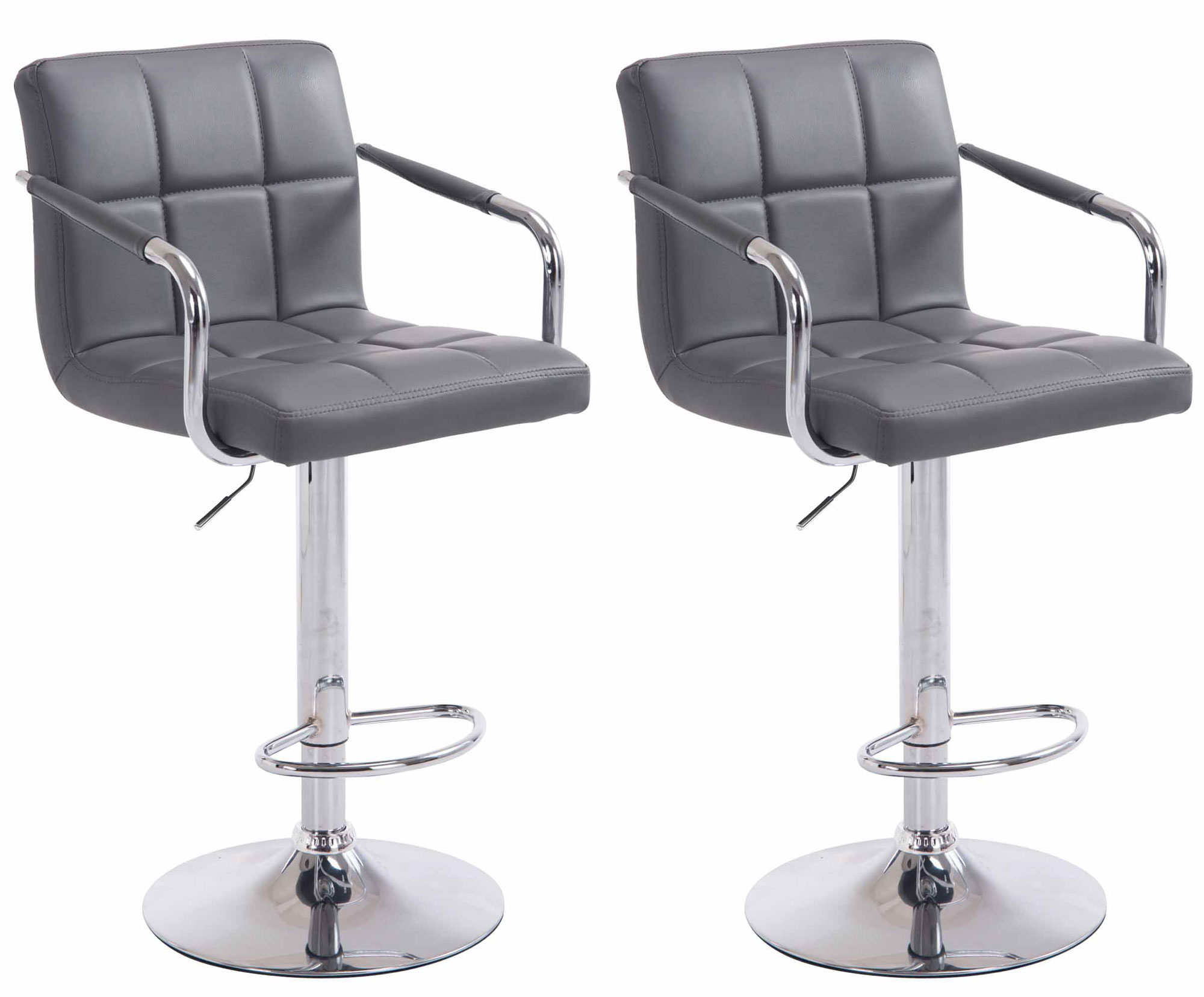 Lot de 2 Tabourets de Bar Lucy  V2 en Similicuir