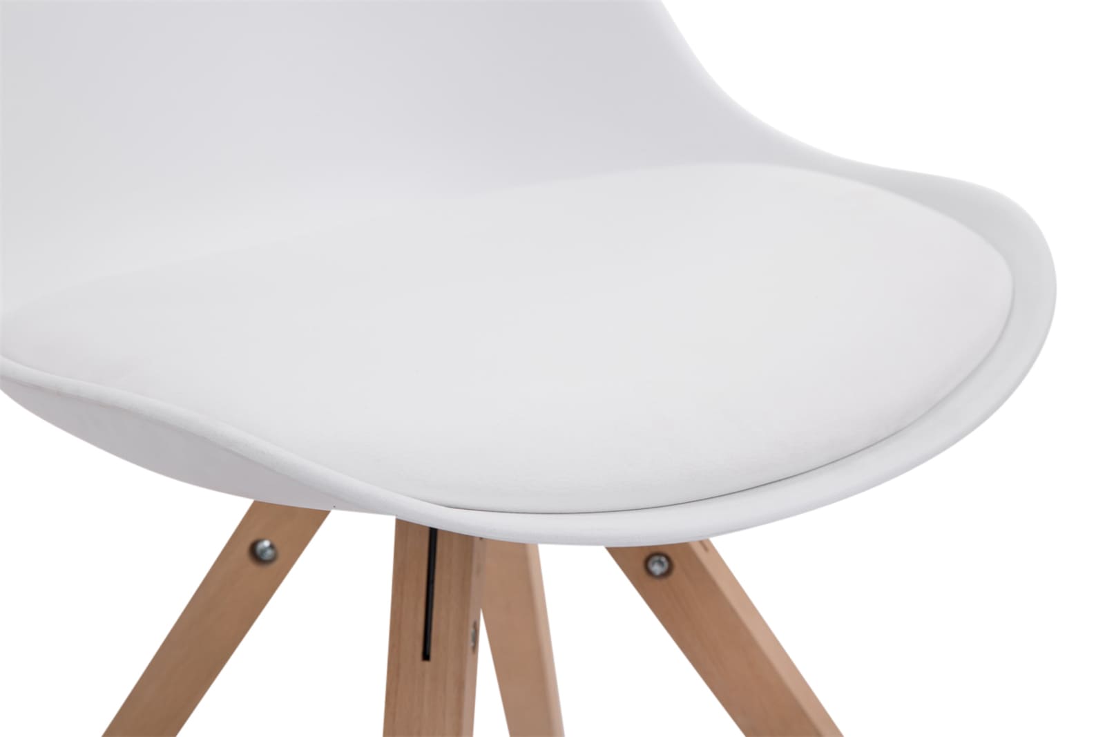 Lot de 4 Chaises de salle à manger Toulouse similicuir Pieds carrés bois