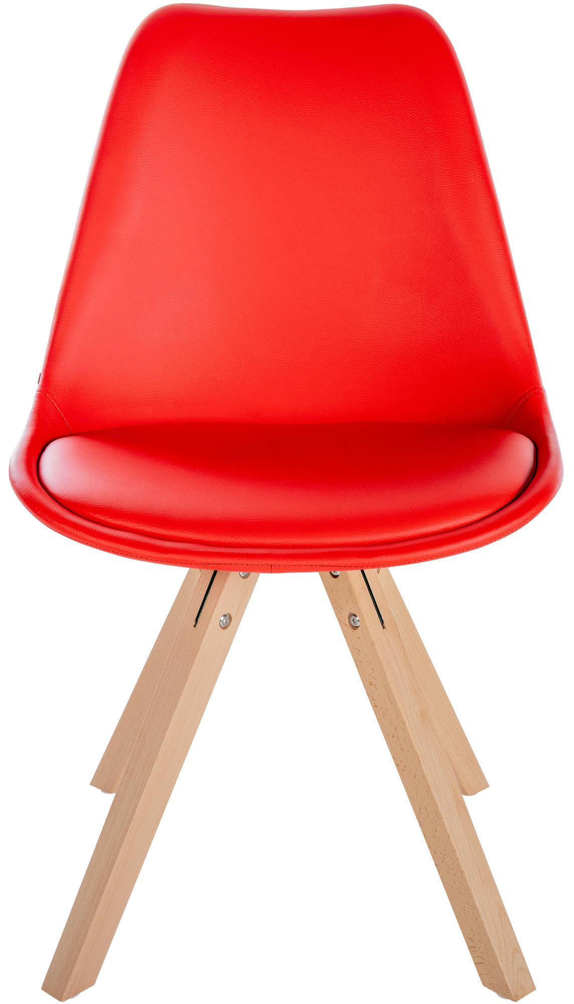 Chaise de salle à manger Sofia en Similicuir avec Pieds en bois