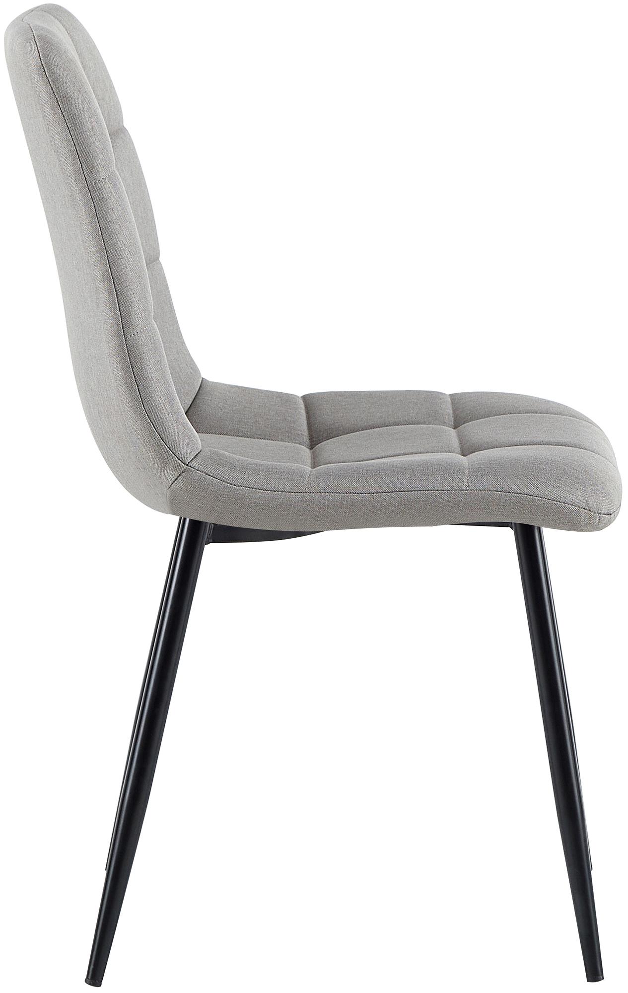 Lot de 4 chaises de salle a manger Antibes en tissu