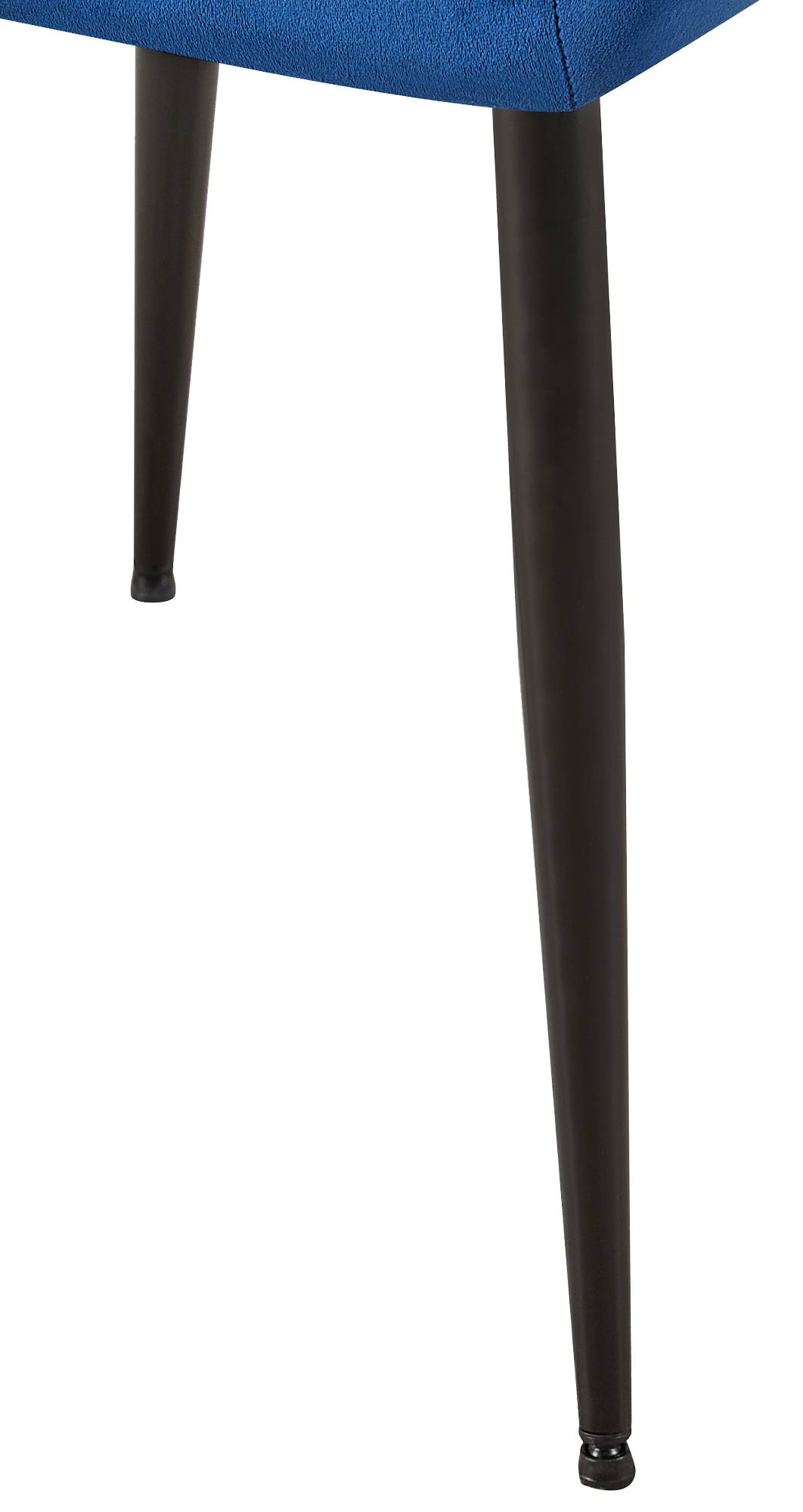 Chaise de salle à manger Emia en Velours avec Piètement en Métal noir