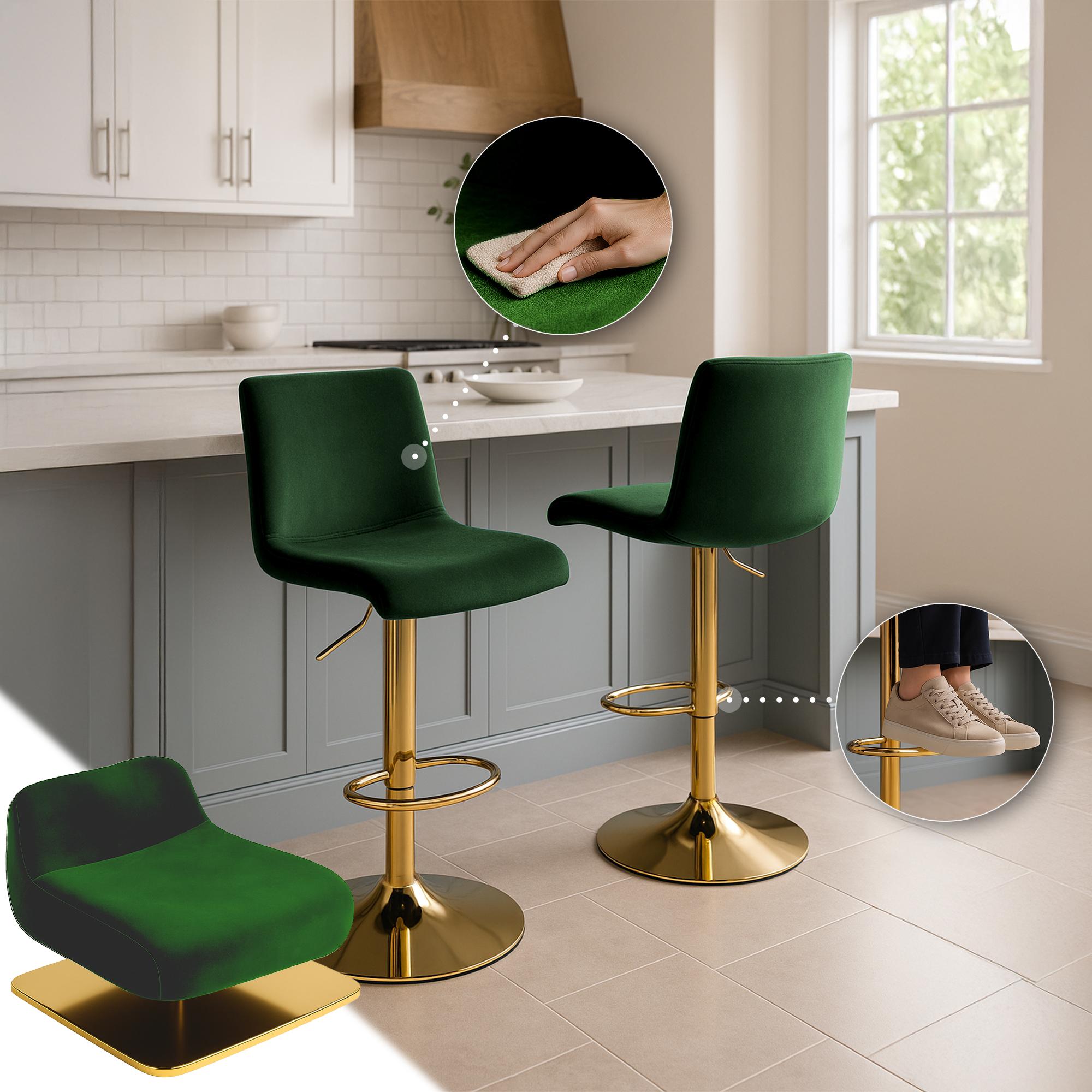 Tabouret de Bar Hover Velours
