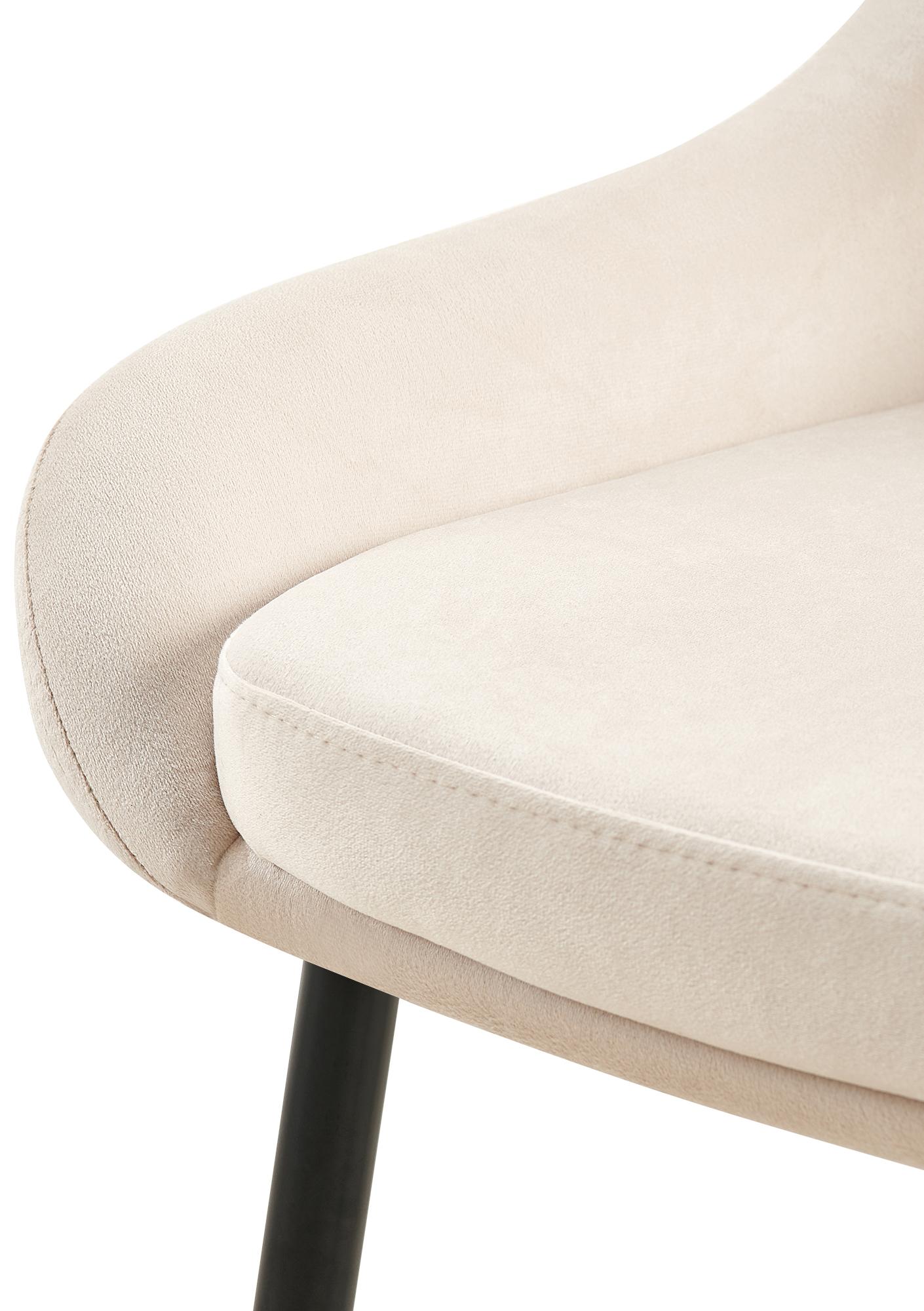 Chaise de salle à manger Elmira velours