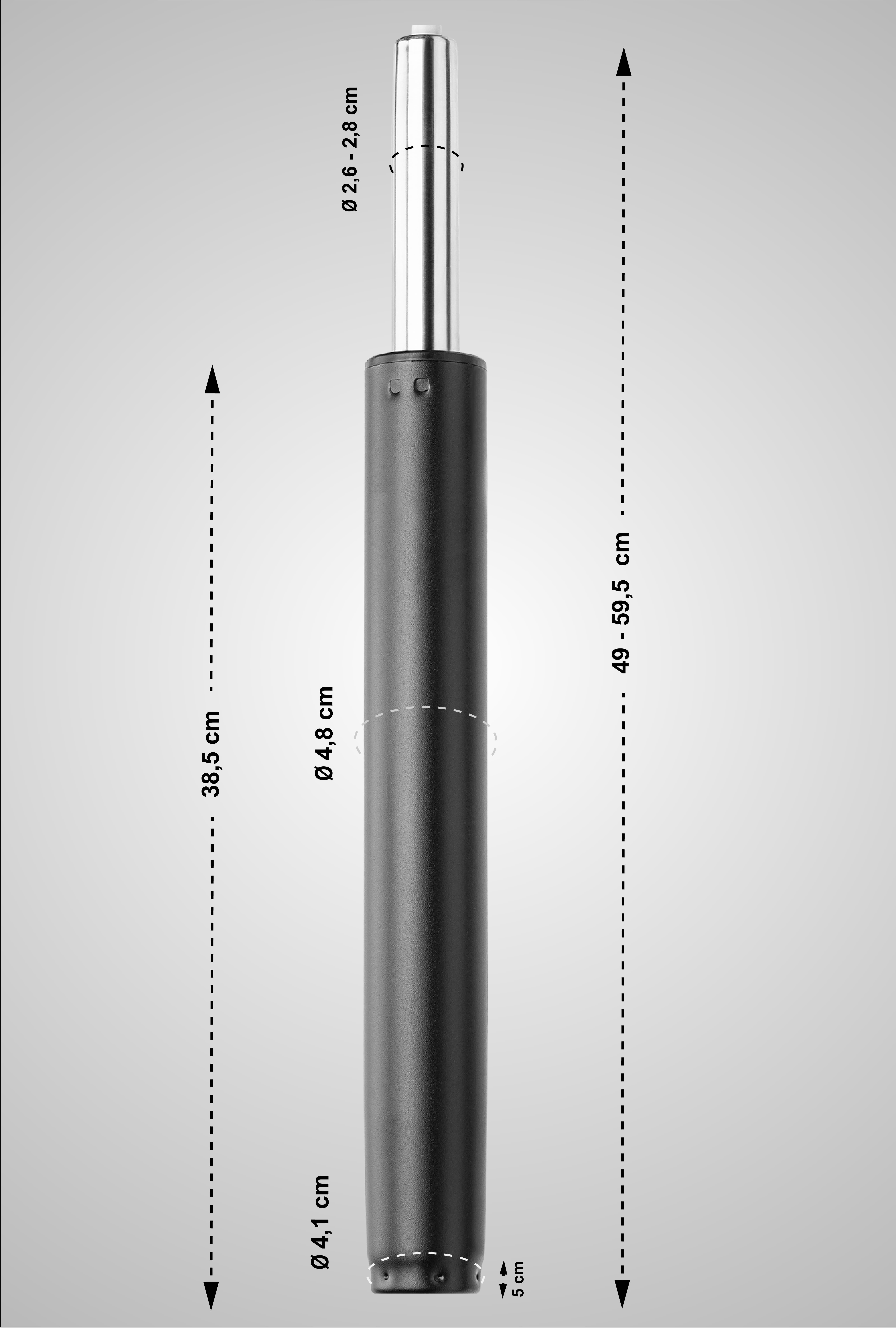 Vérin à gaz pour tabouret de bar