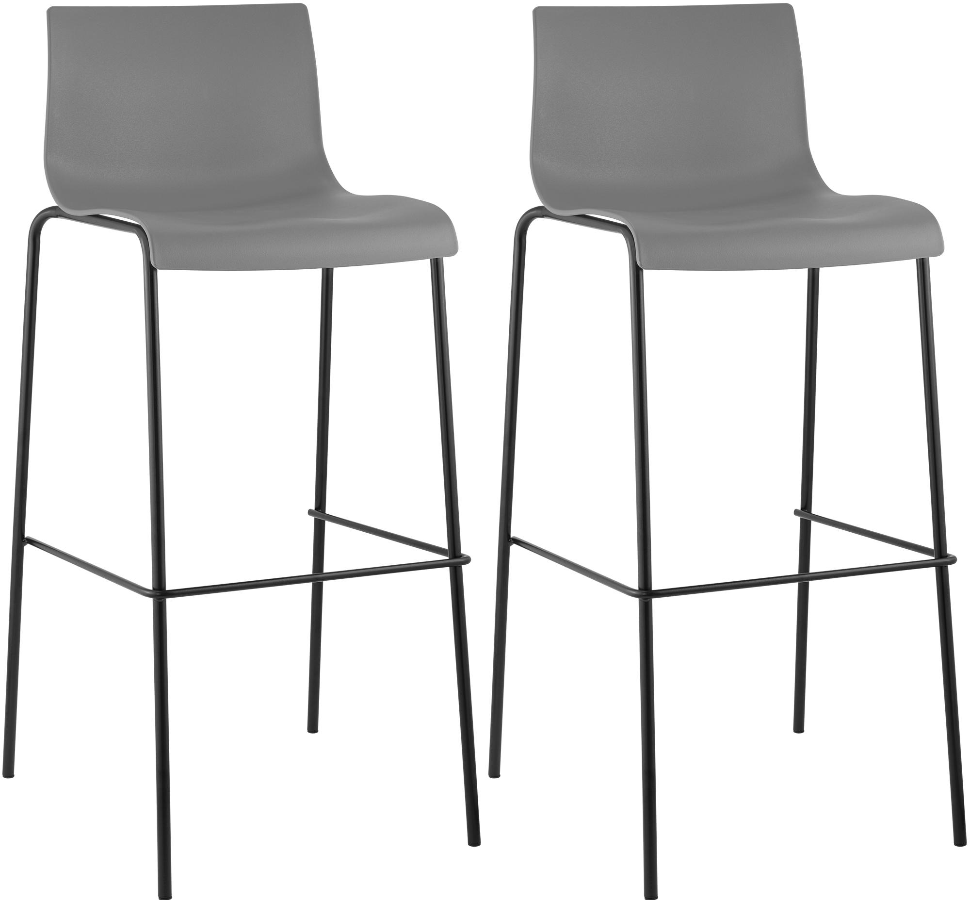 Lot de 2 tabourets de bar Hover en plastique