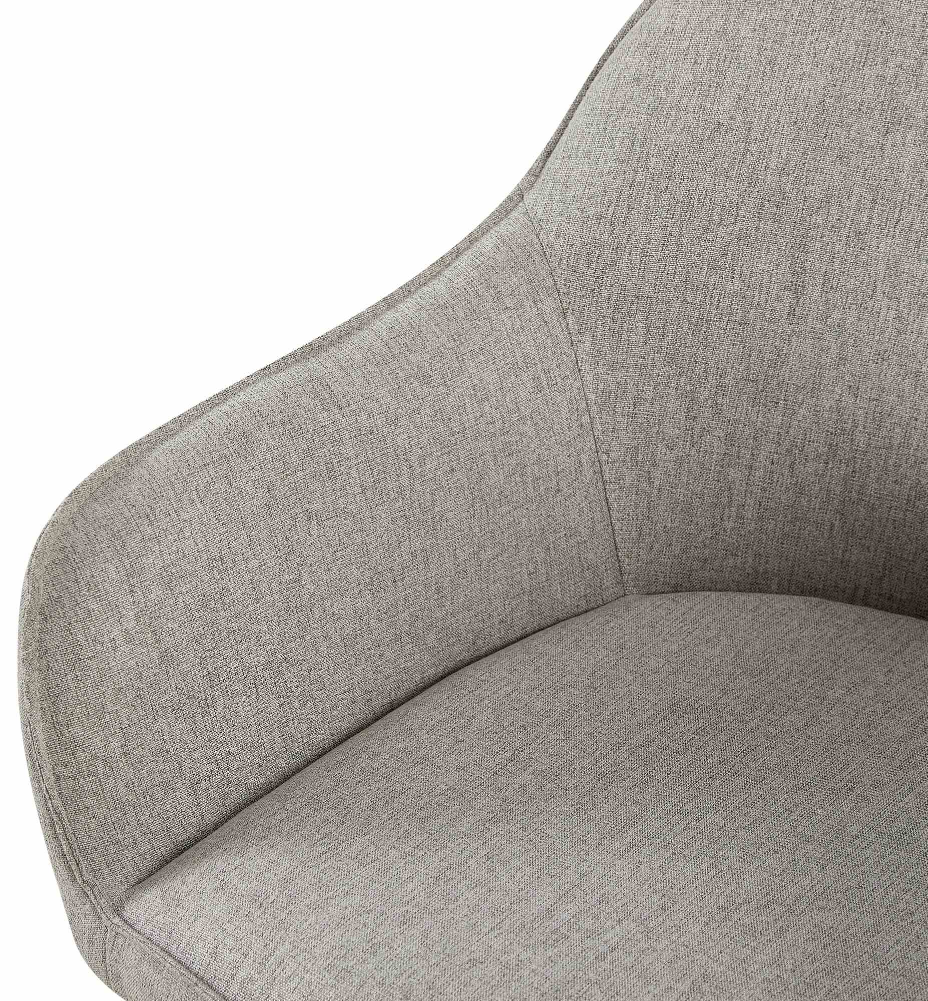 Chaise de salle à manger Boise en Tissu avec Piètement en Métal noir