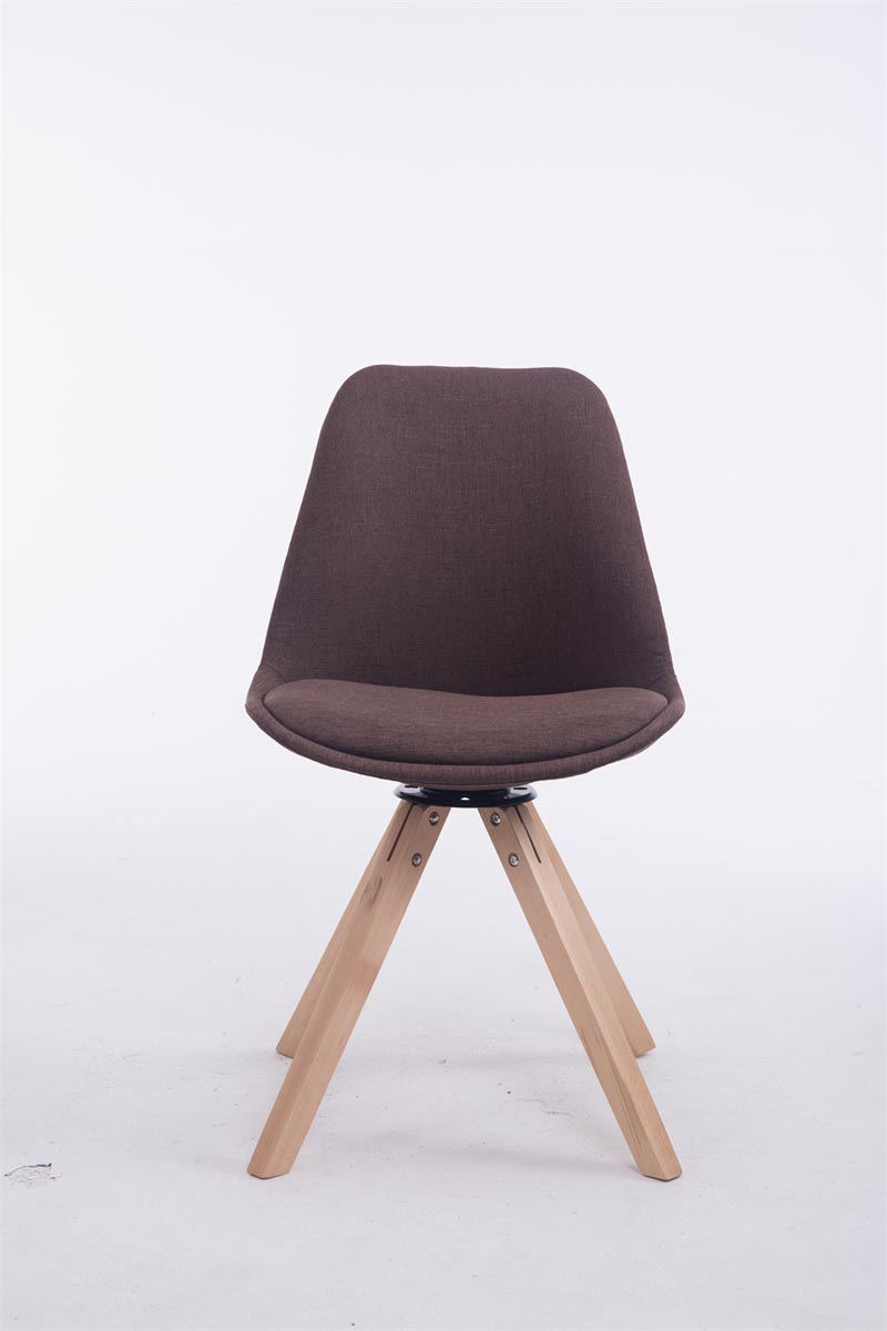 Chaise de salle à manger Troyes Pivotante en Tissu Piètement Carré