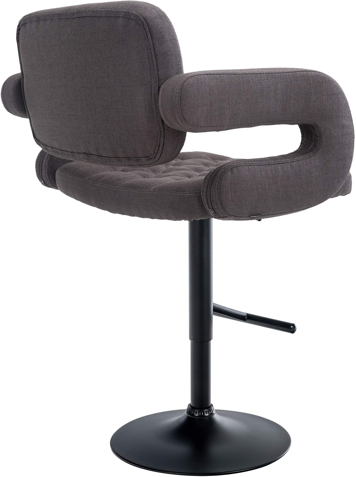 Tabouret de bar Dublin Tissu avec pied en métal