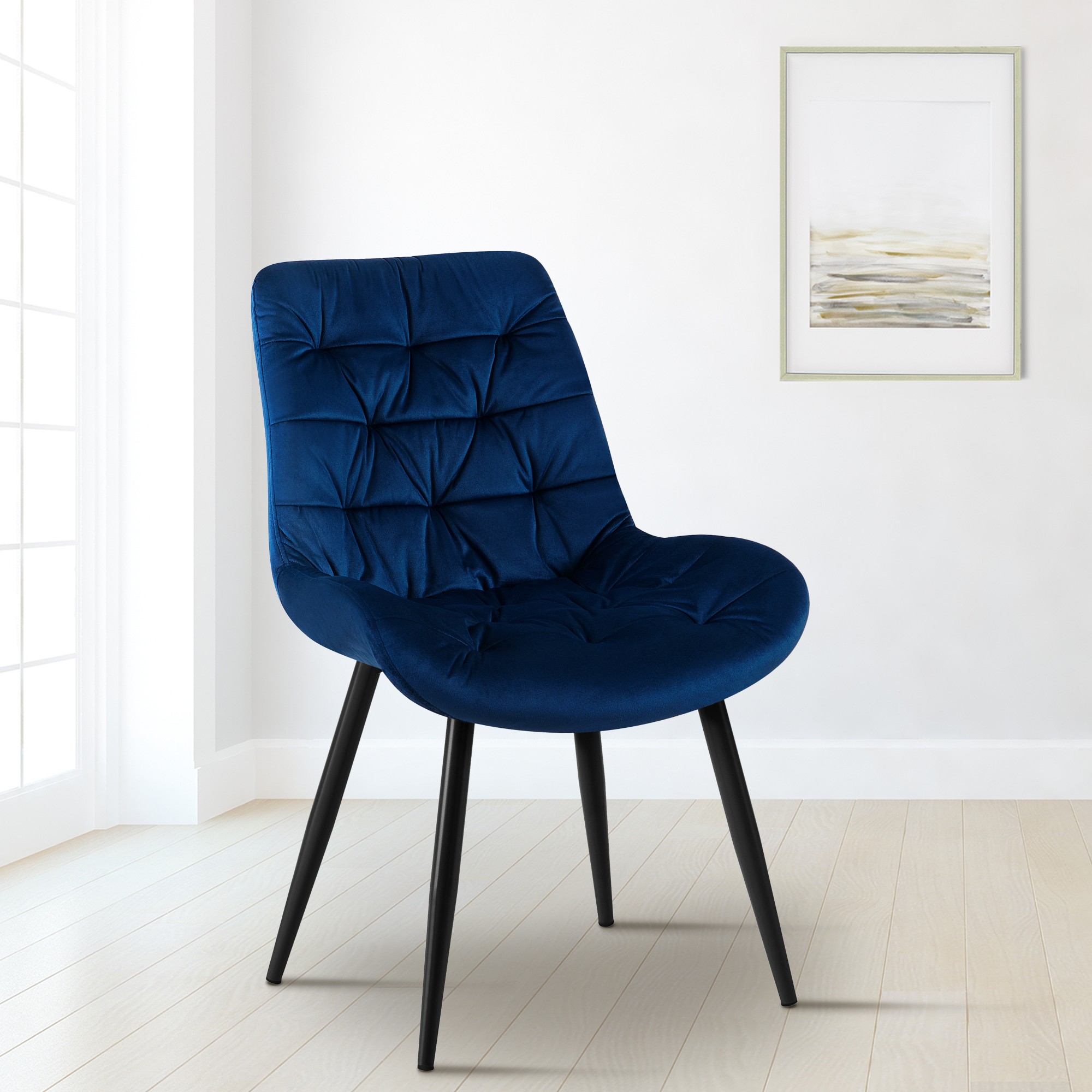 Chaise de salle à manger Rossford velours