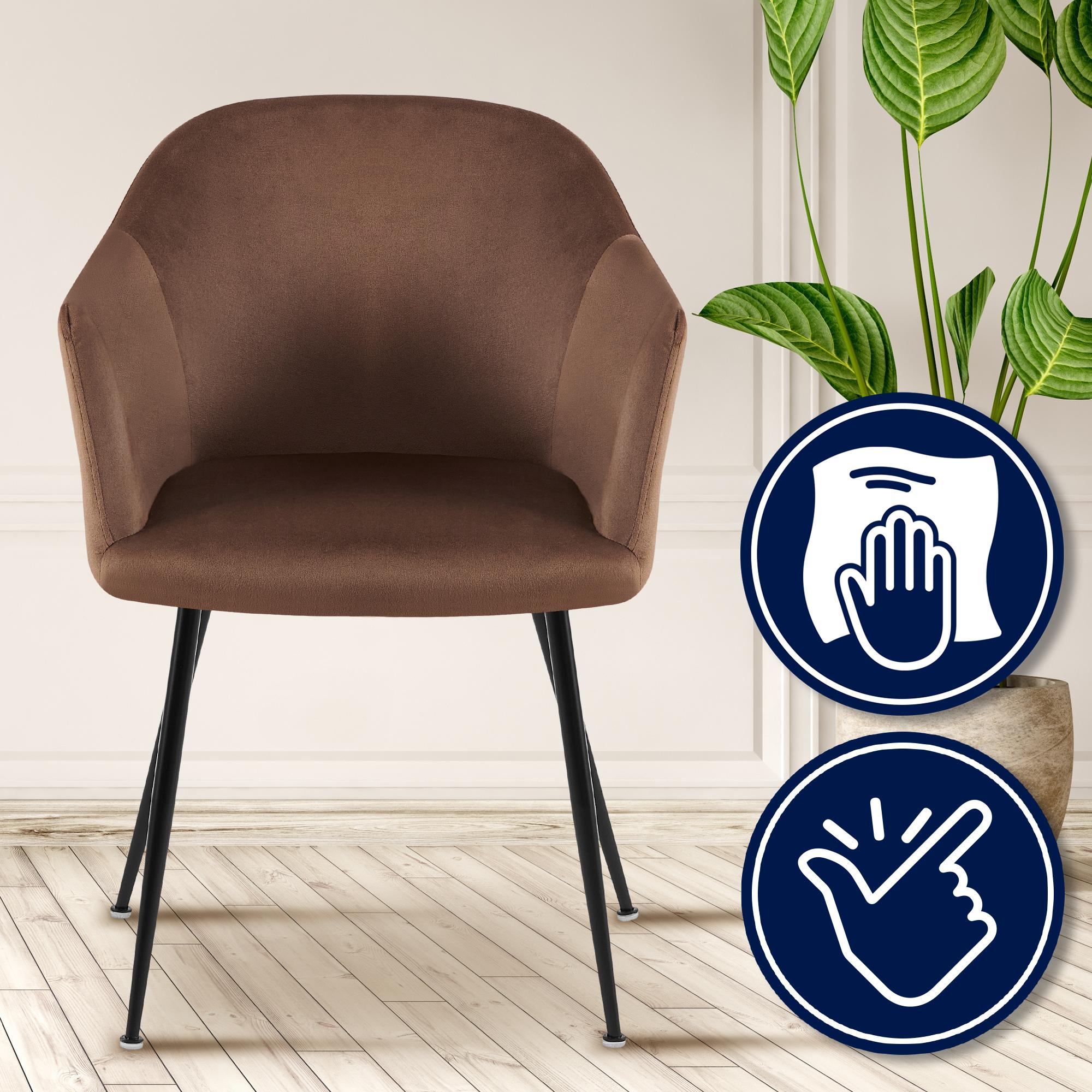 Chaise de salle à manger Jaysie velours