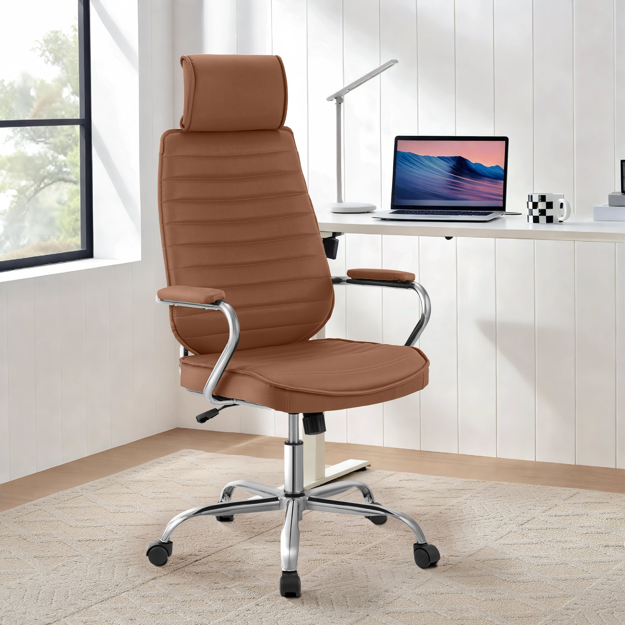 Chaise de Bureau Rako en Cuir Synthétique