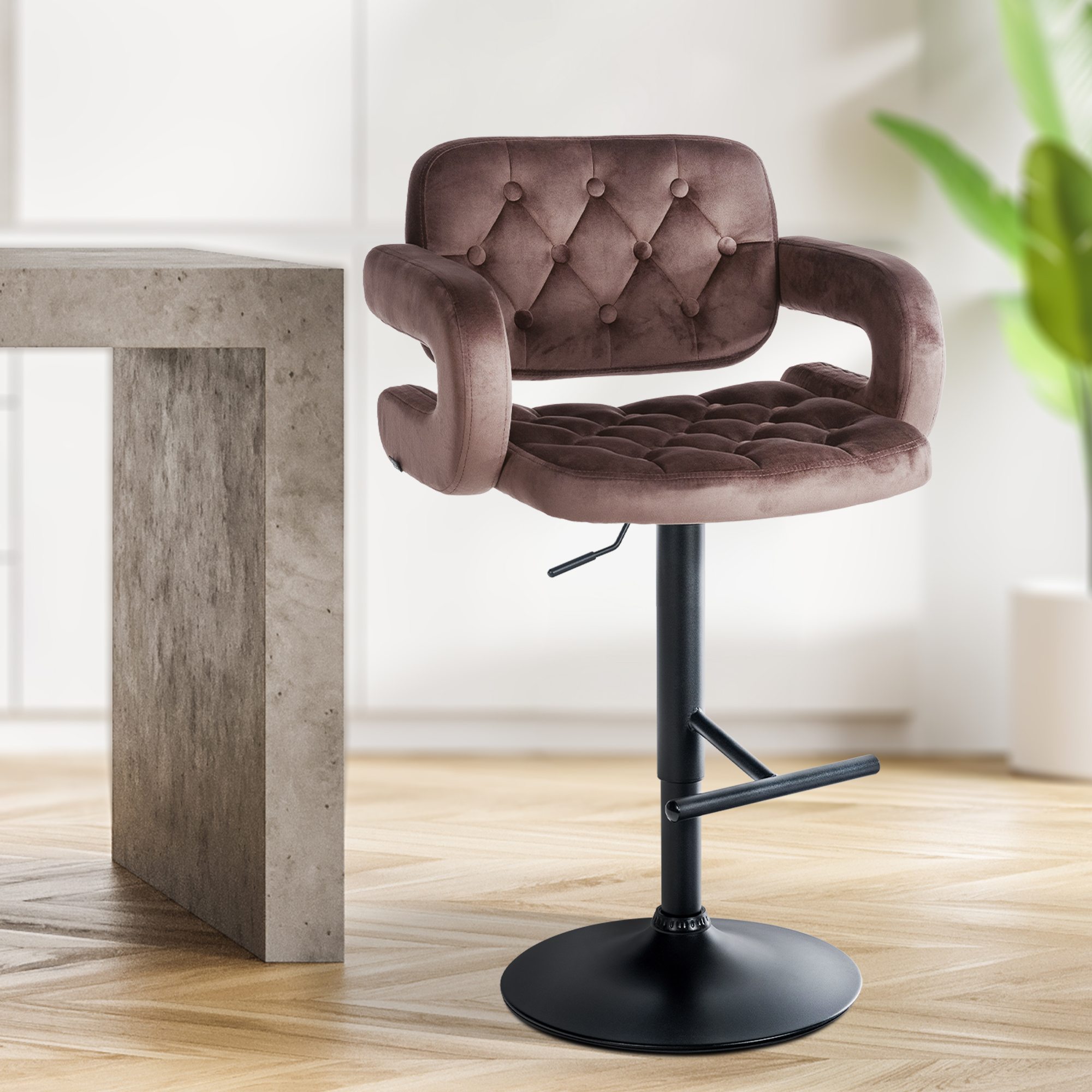 Tabouret de bar Dublin velours