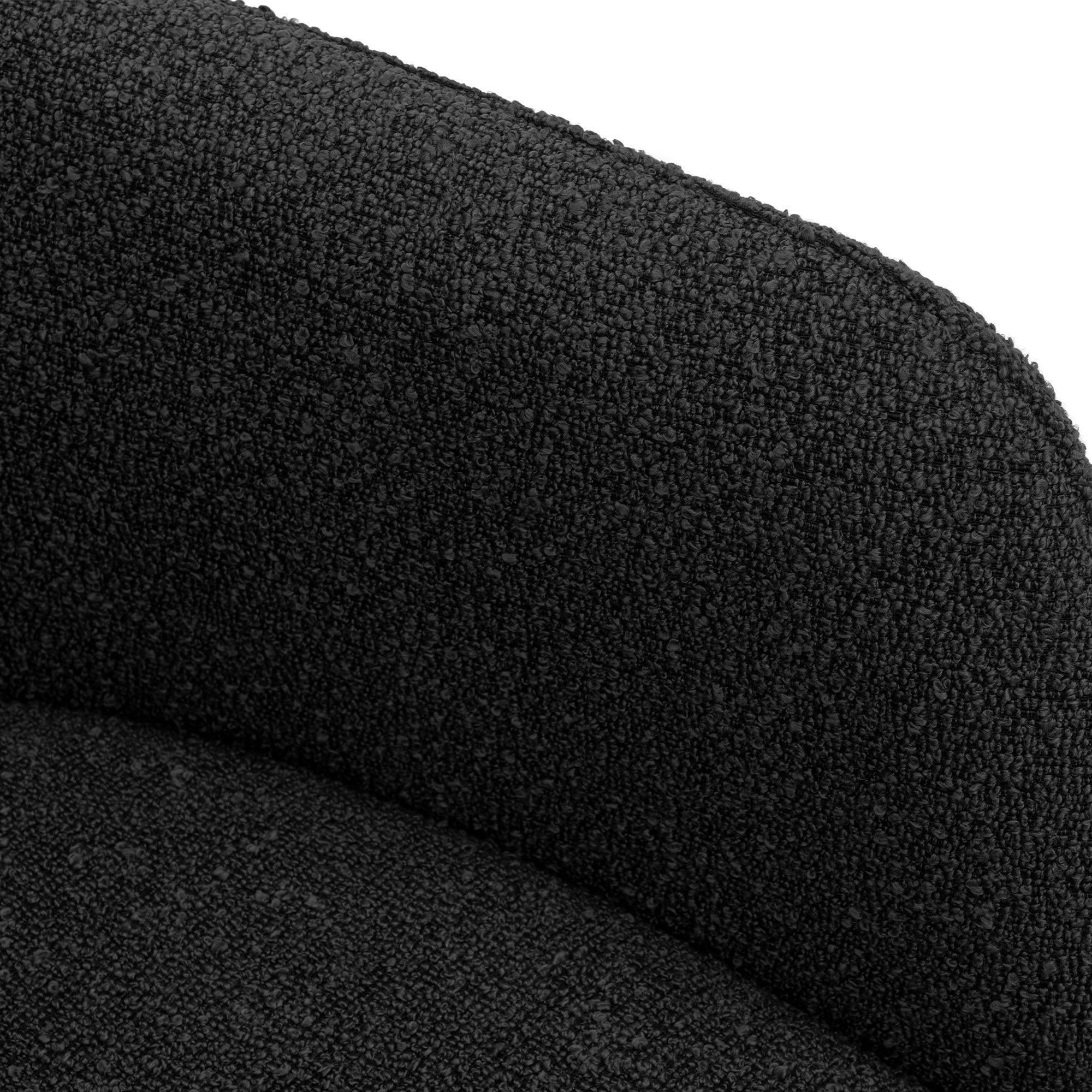 Chaise de salle à manger Olema en tissu bouclette