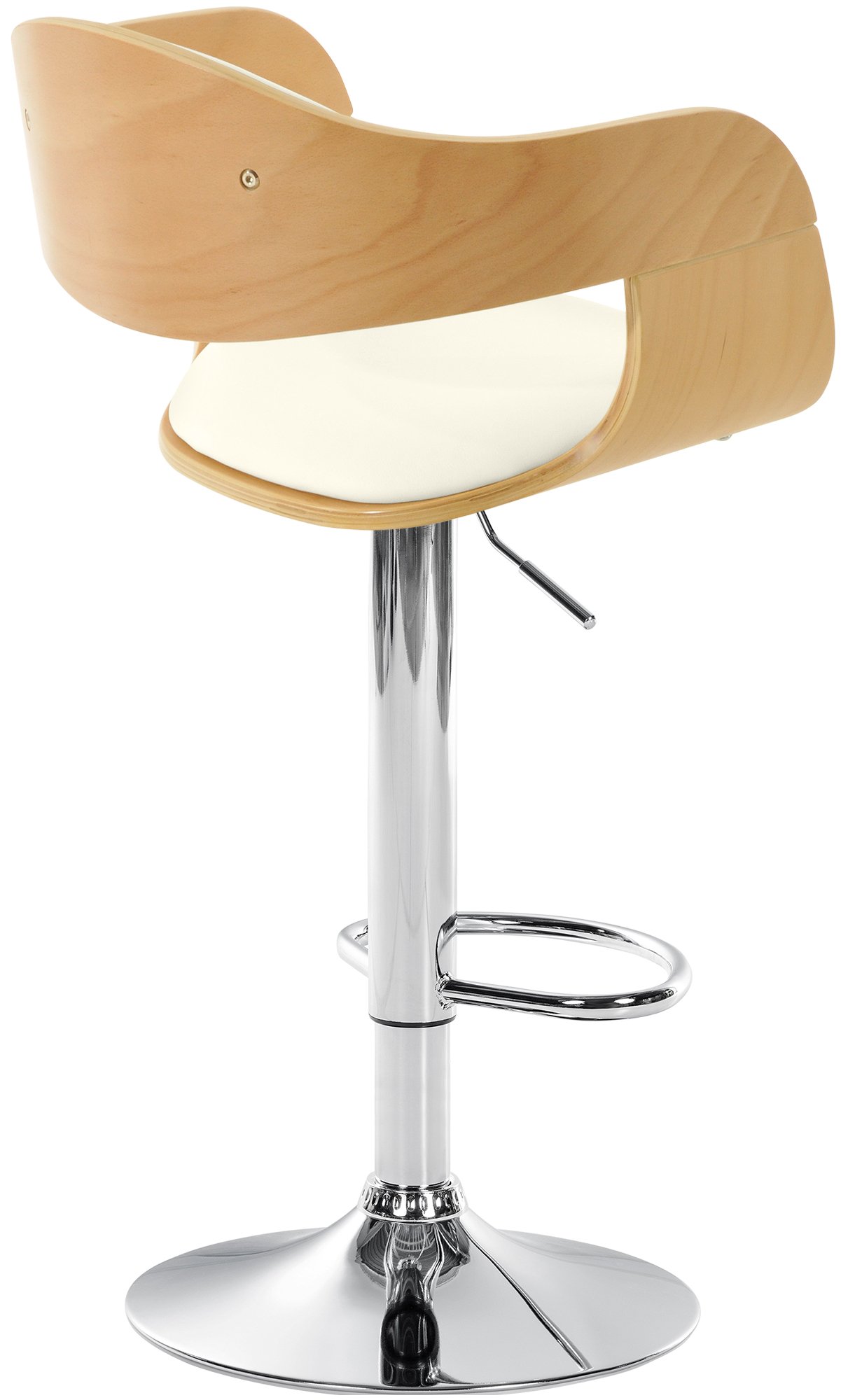 Tabouret de bar Kingston avec Coque en bois Assise en similicuir