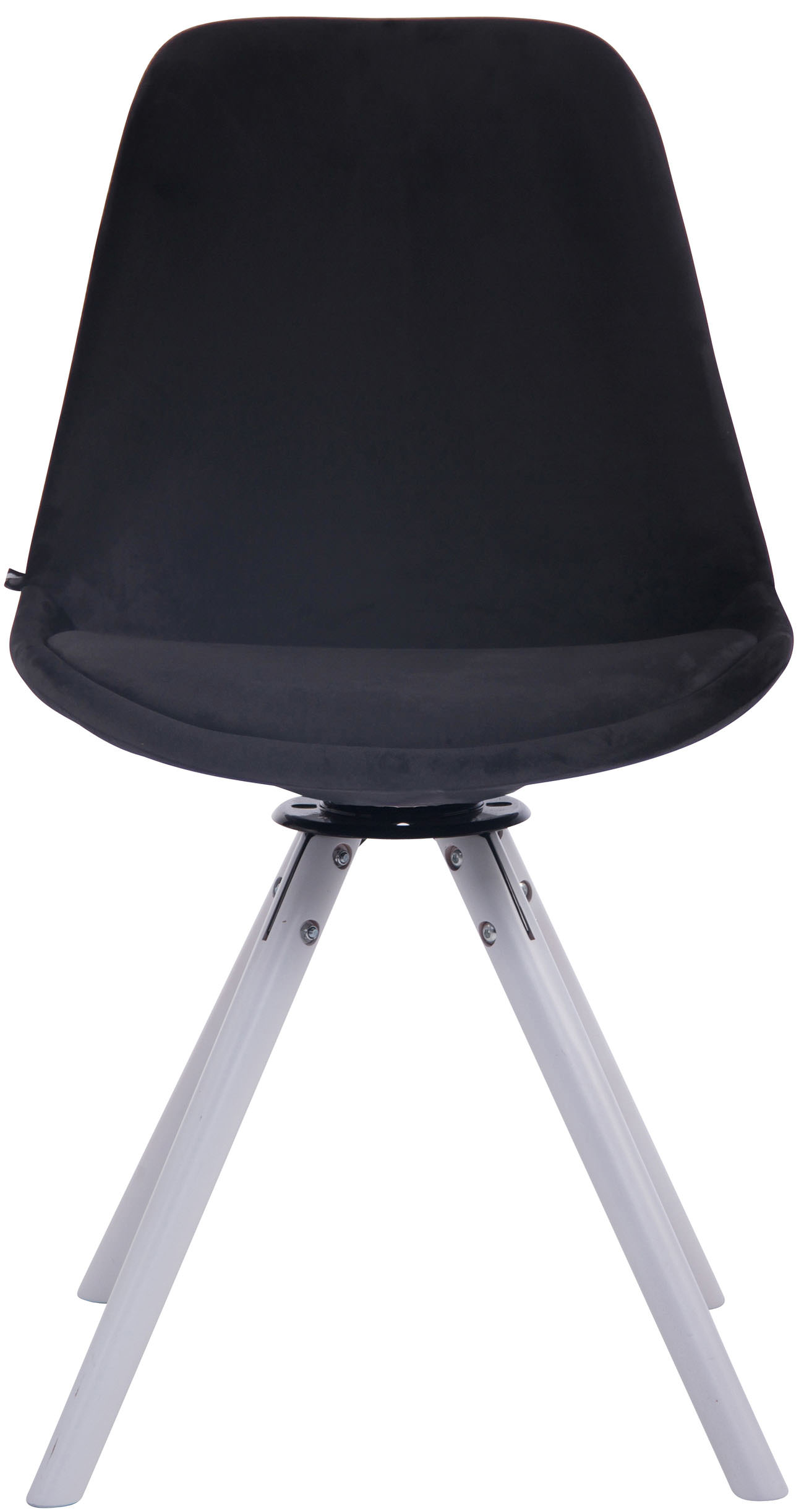 Chaise de salle à manger Troyes Pivotant en velours avec piétement rond