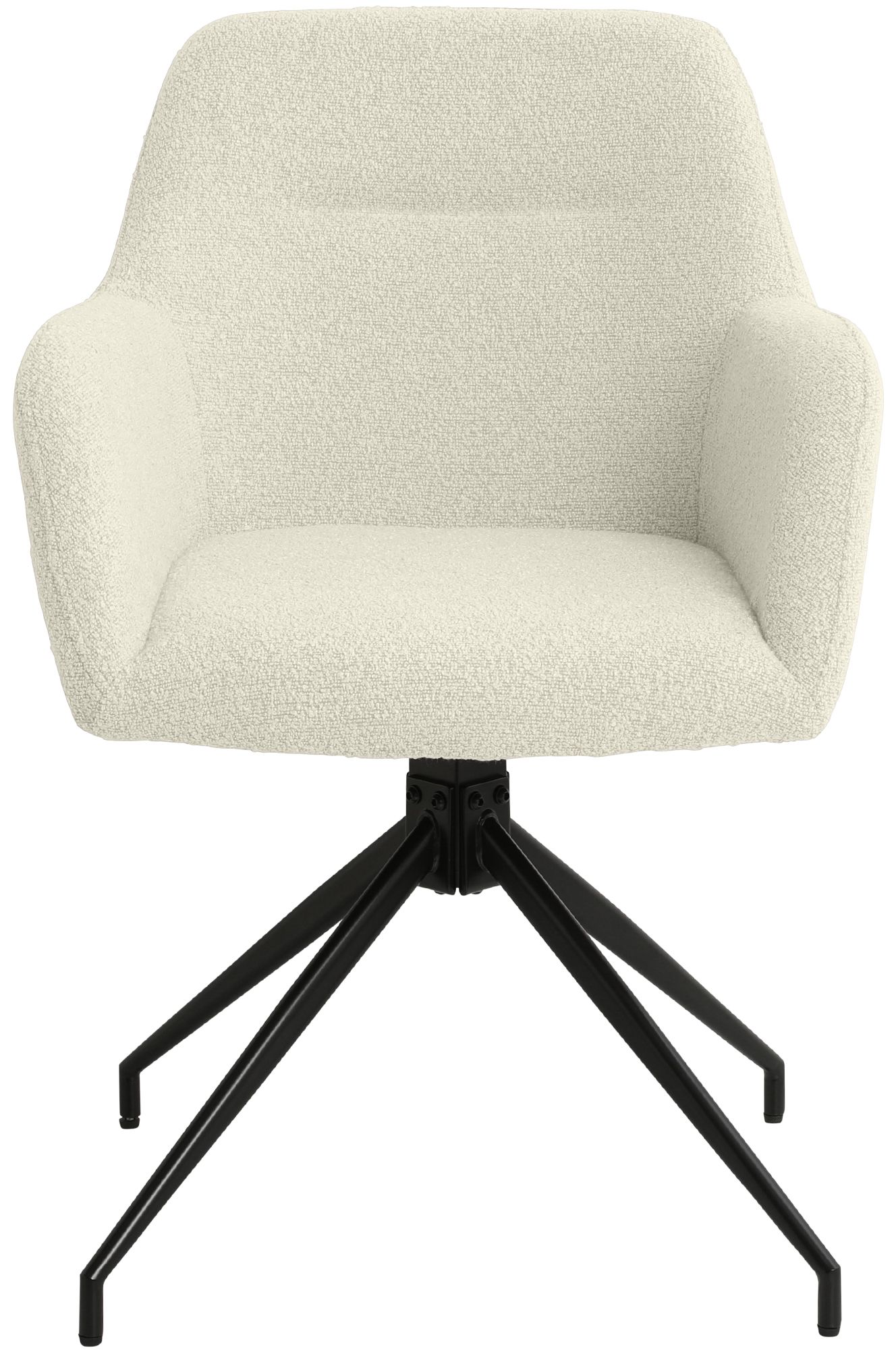 Lot de 2 Chaises de Salle à Manger Merlinda en Tissu Bouclette