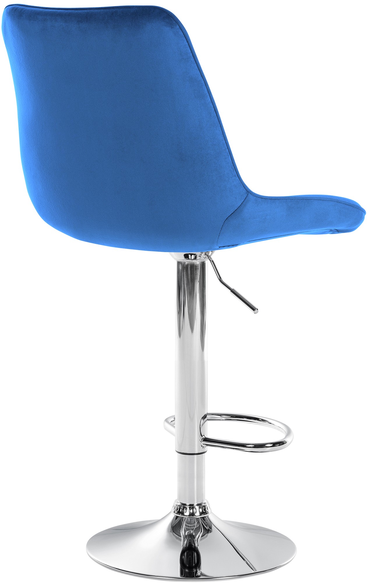 Tabouret de bar Toni en Velours Pied trompette en Métal